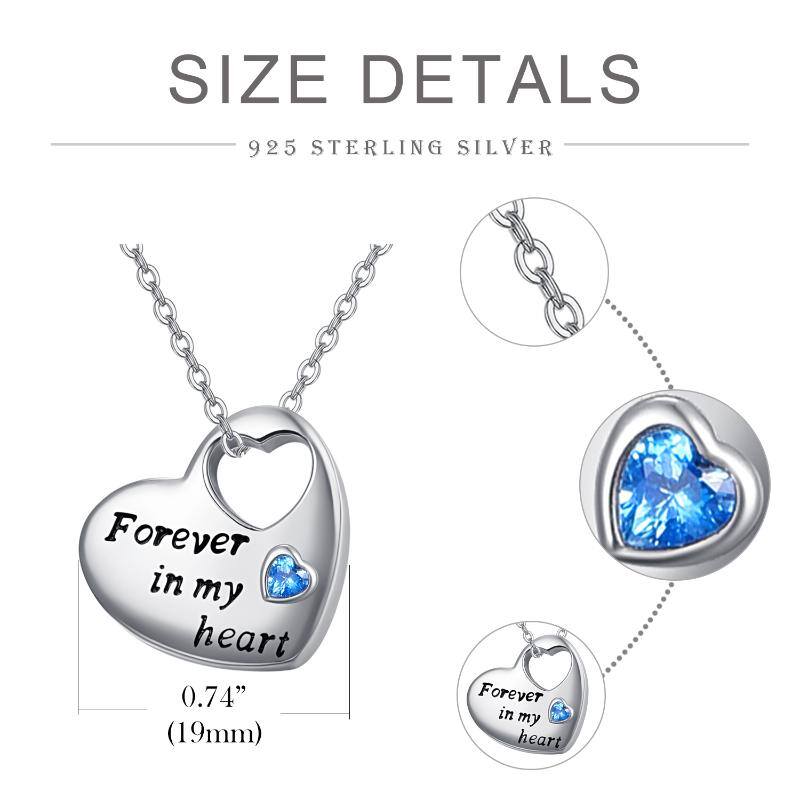 Sterling Silver Hollow Heart Urn Necklace For Ashes Engraved Always In My Heart