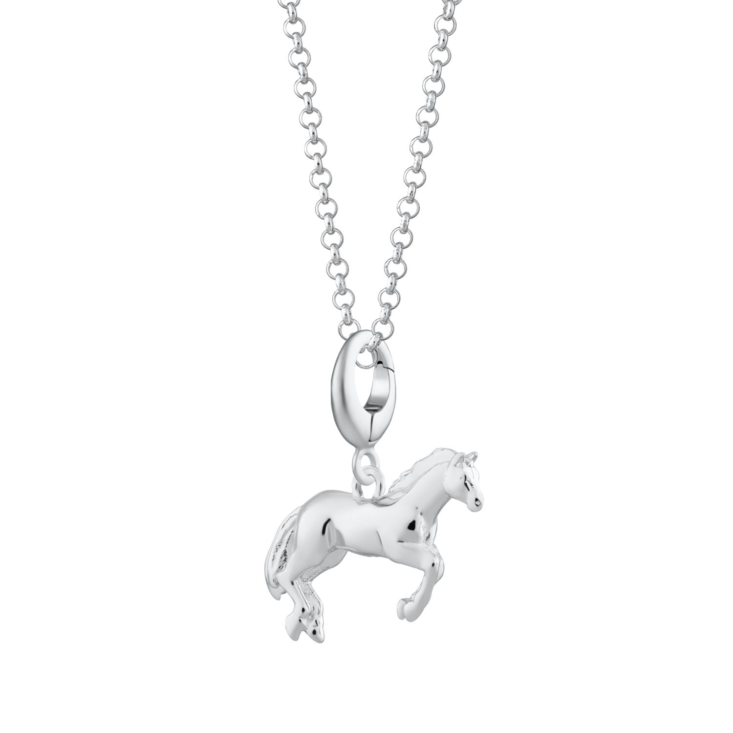 Sterling Silver Horse Charm Necklace