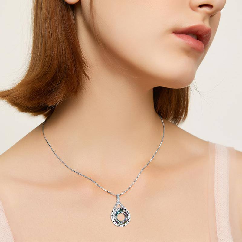 Sterling Silver Infinite Symbol Crystal Pendant Necklace