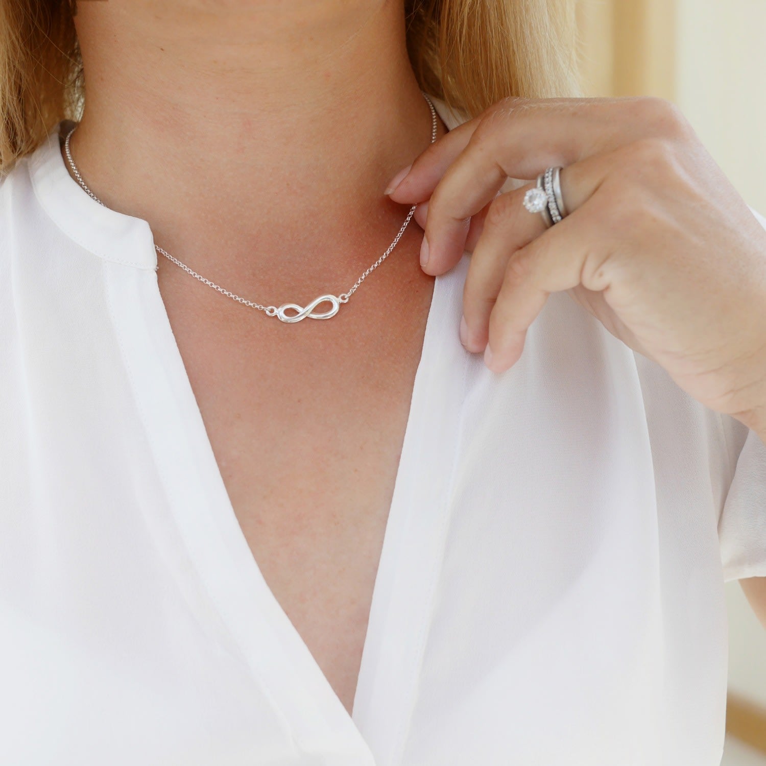 Sterling Silver Infinity Necklace