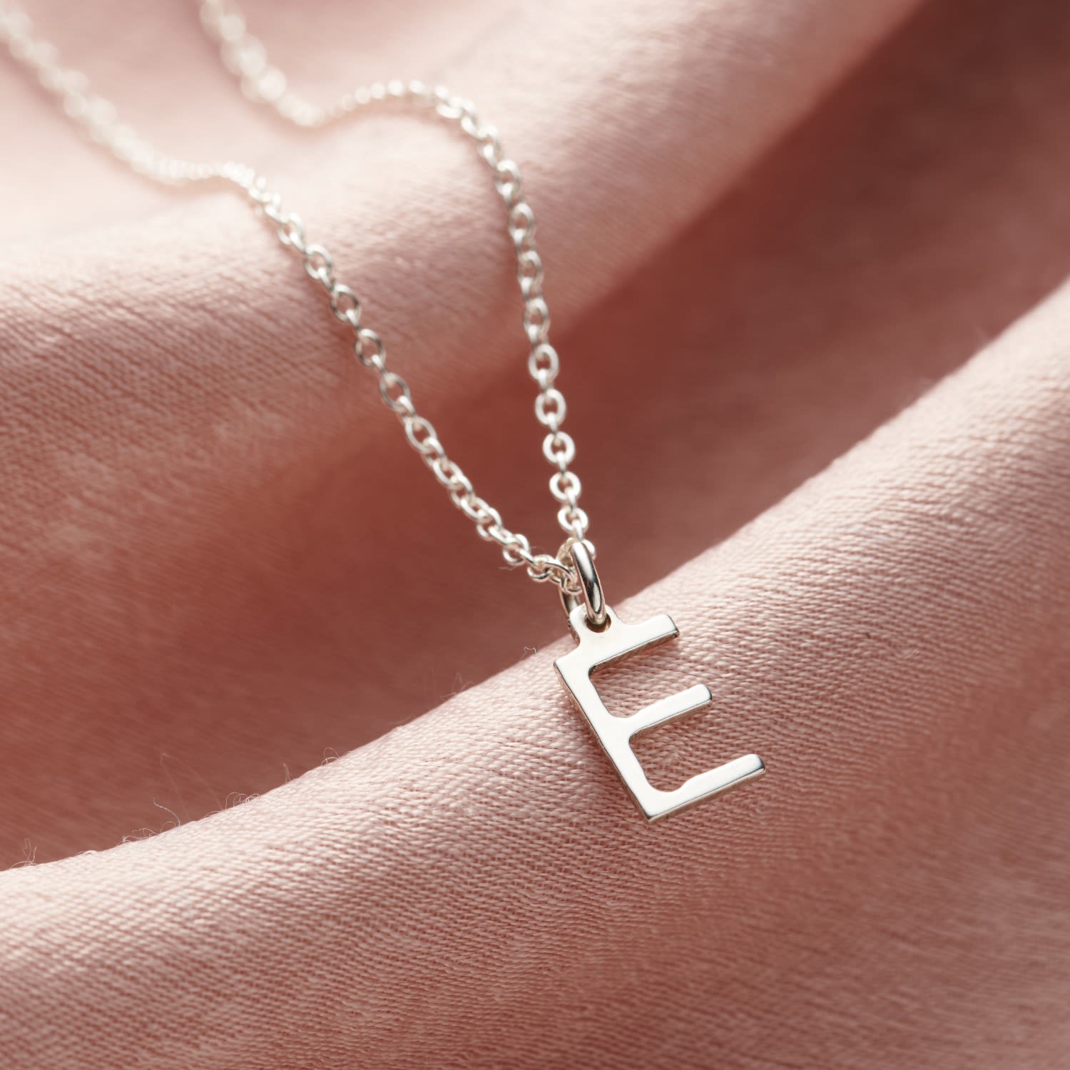 Sterling Silver Initial Letter Necklace