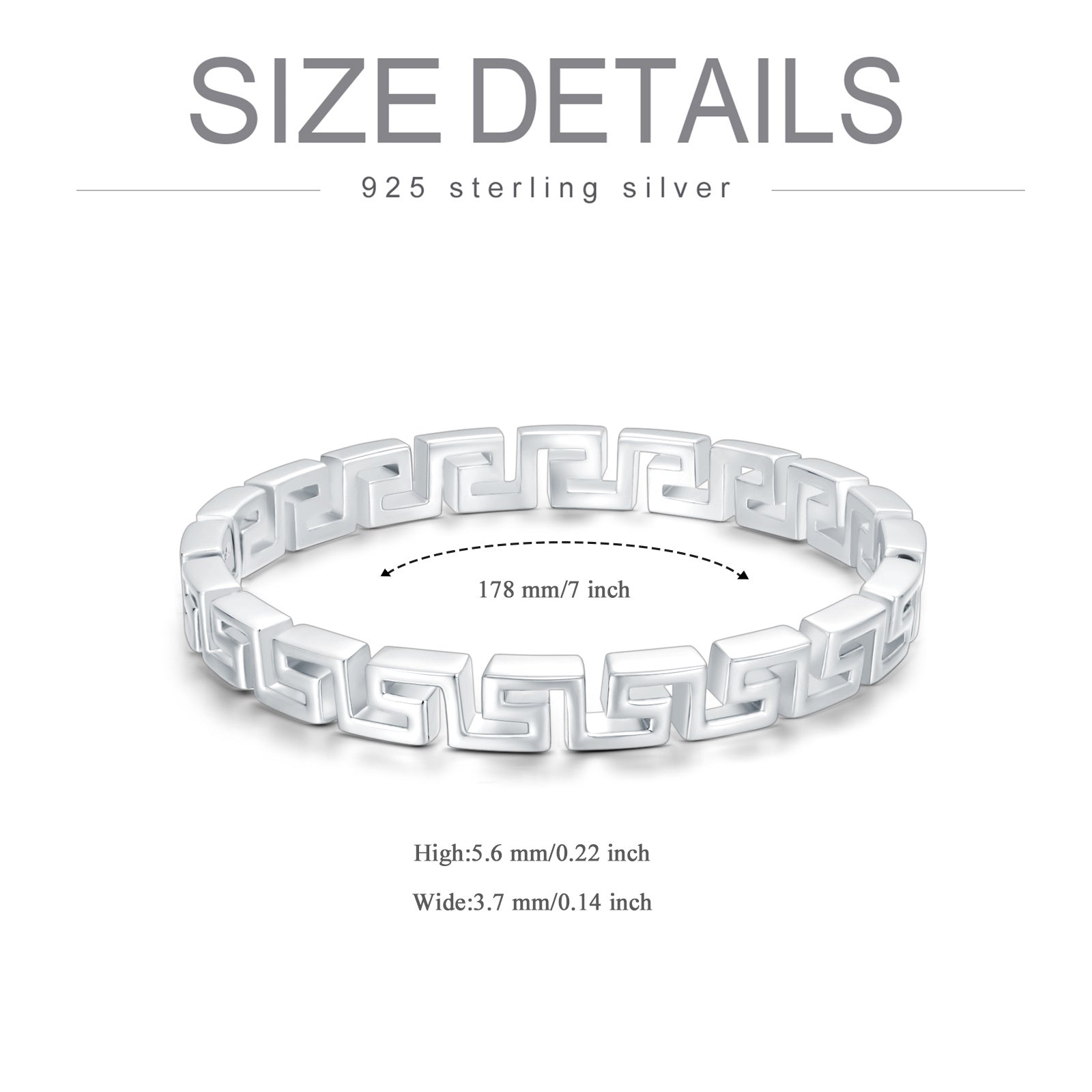 Sterling Silver Key Engraved Bangle