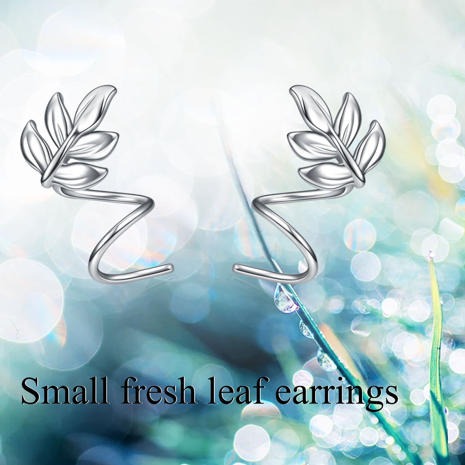 Sterling Silver Leaves Climber Earrings