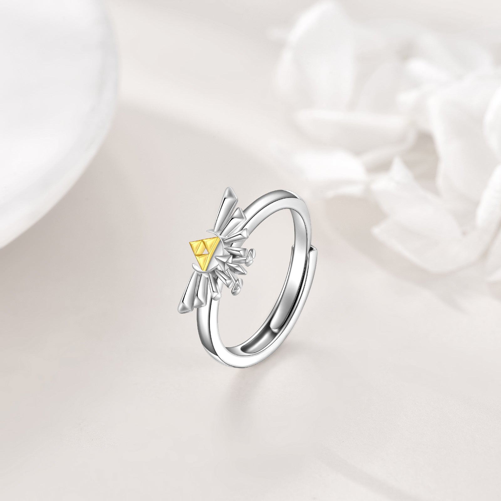 Sterling Silver Legend Of Zelda Adjustable Open Ring