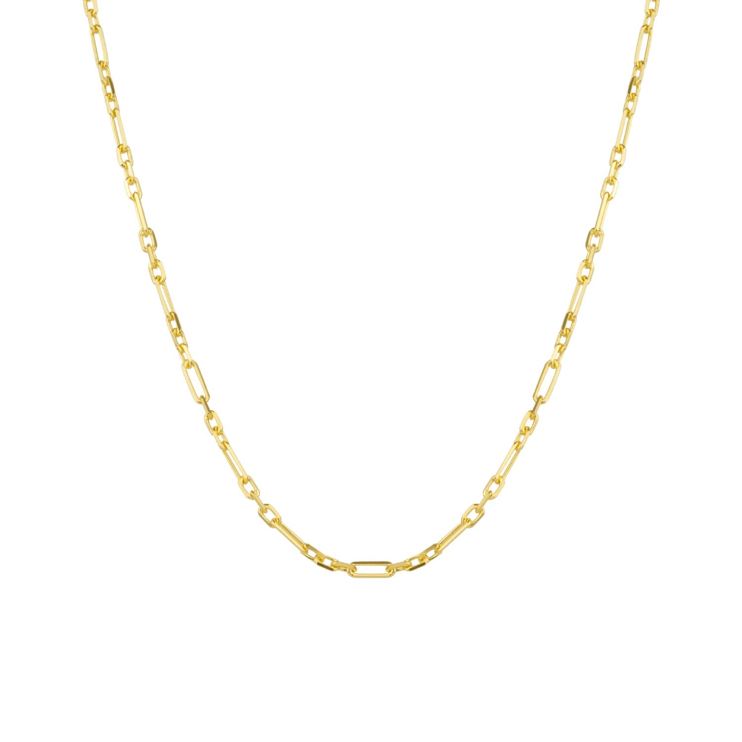 Sterling Silver Link Chain Necklace - Gold