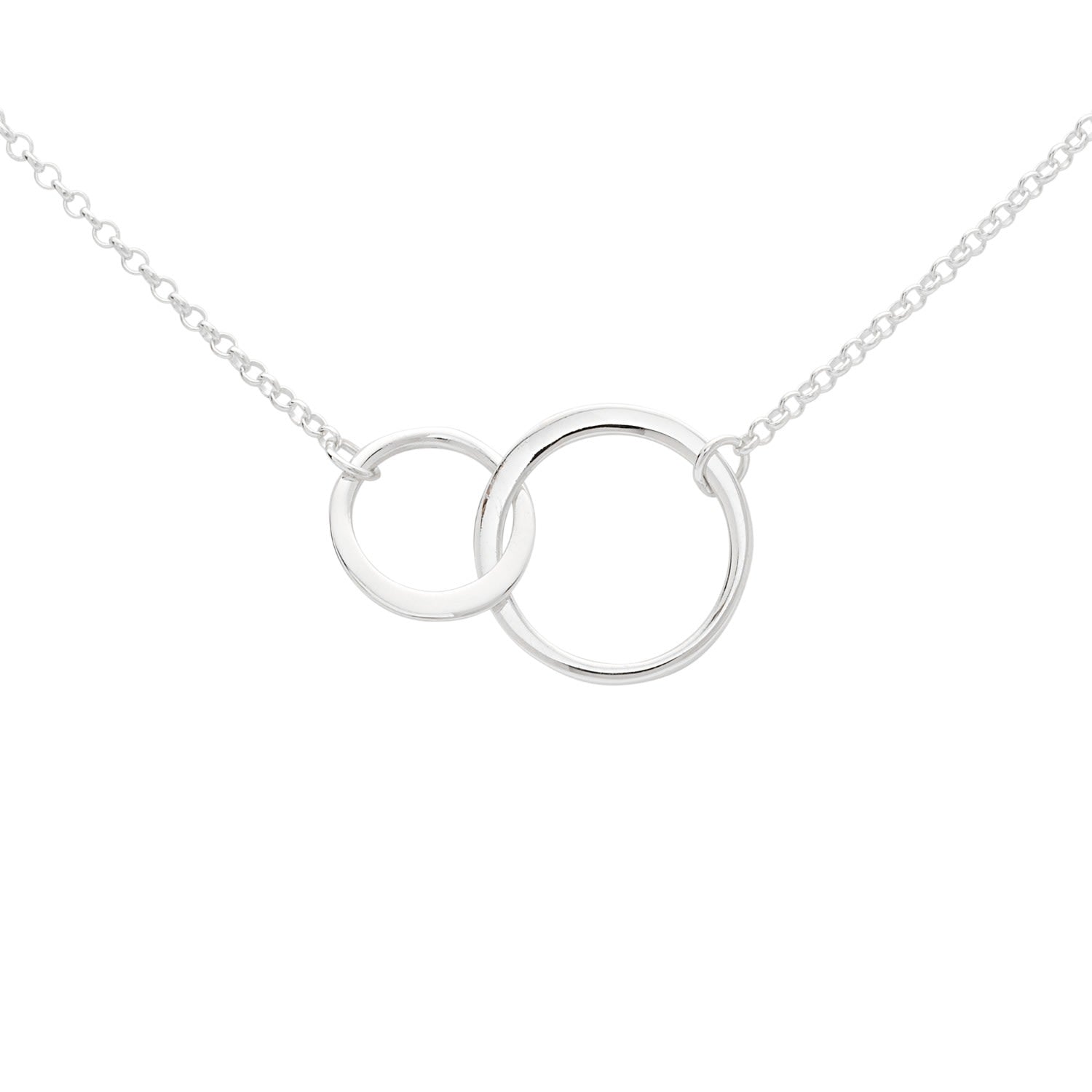 Sterling Silver Linked Circles Necklace