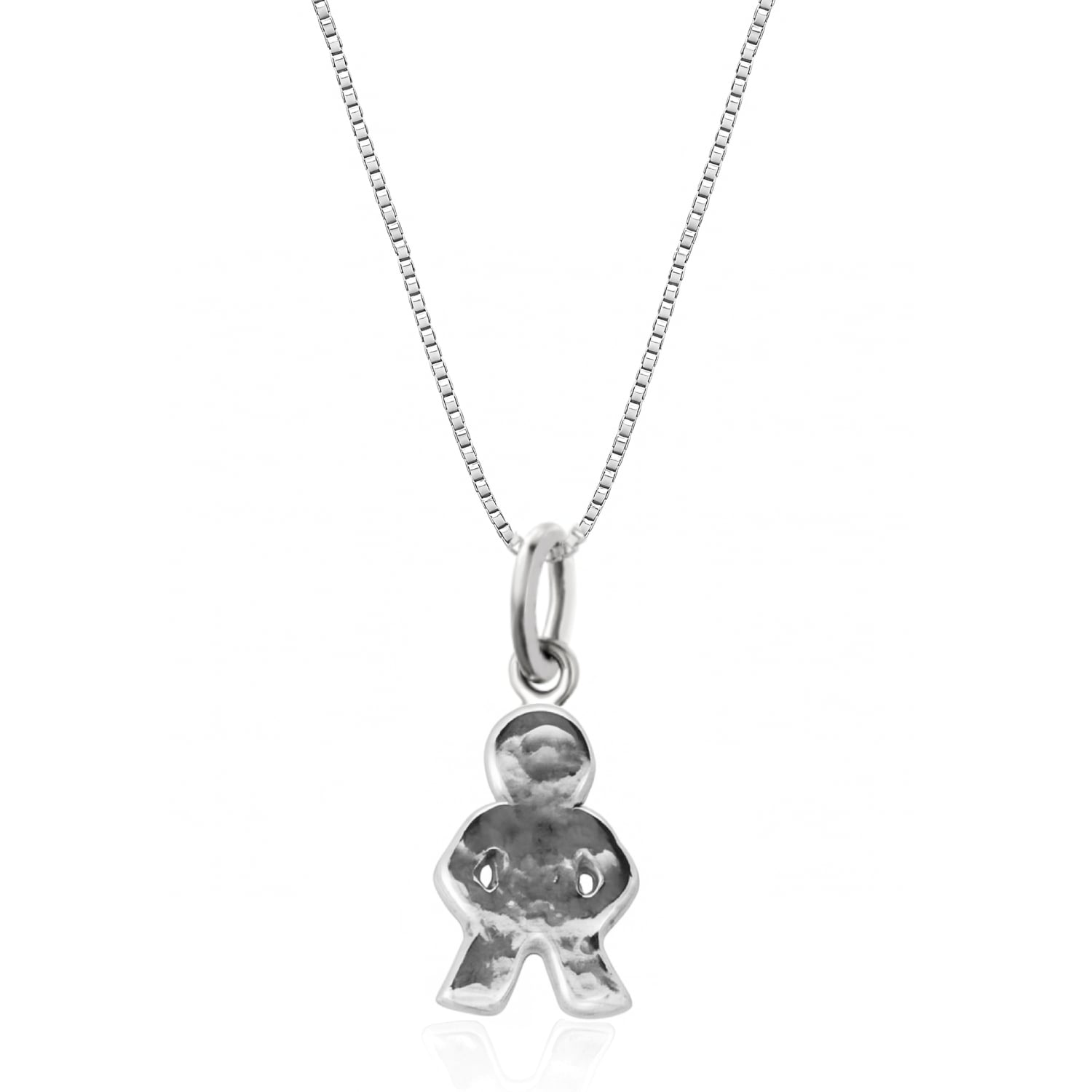 Sterling Silver Little Boy Pendant Necklace For Women – Personalized Jewelry