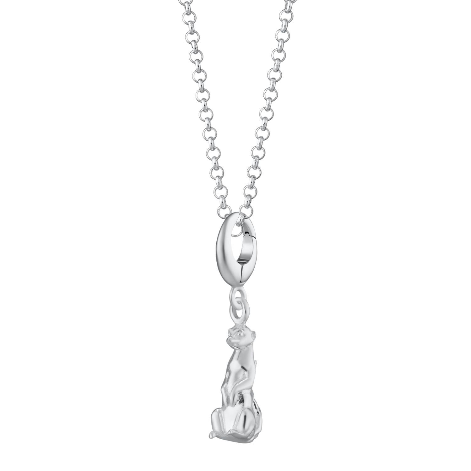 Sterling Silver Meerkat Charm Necklace