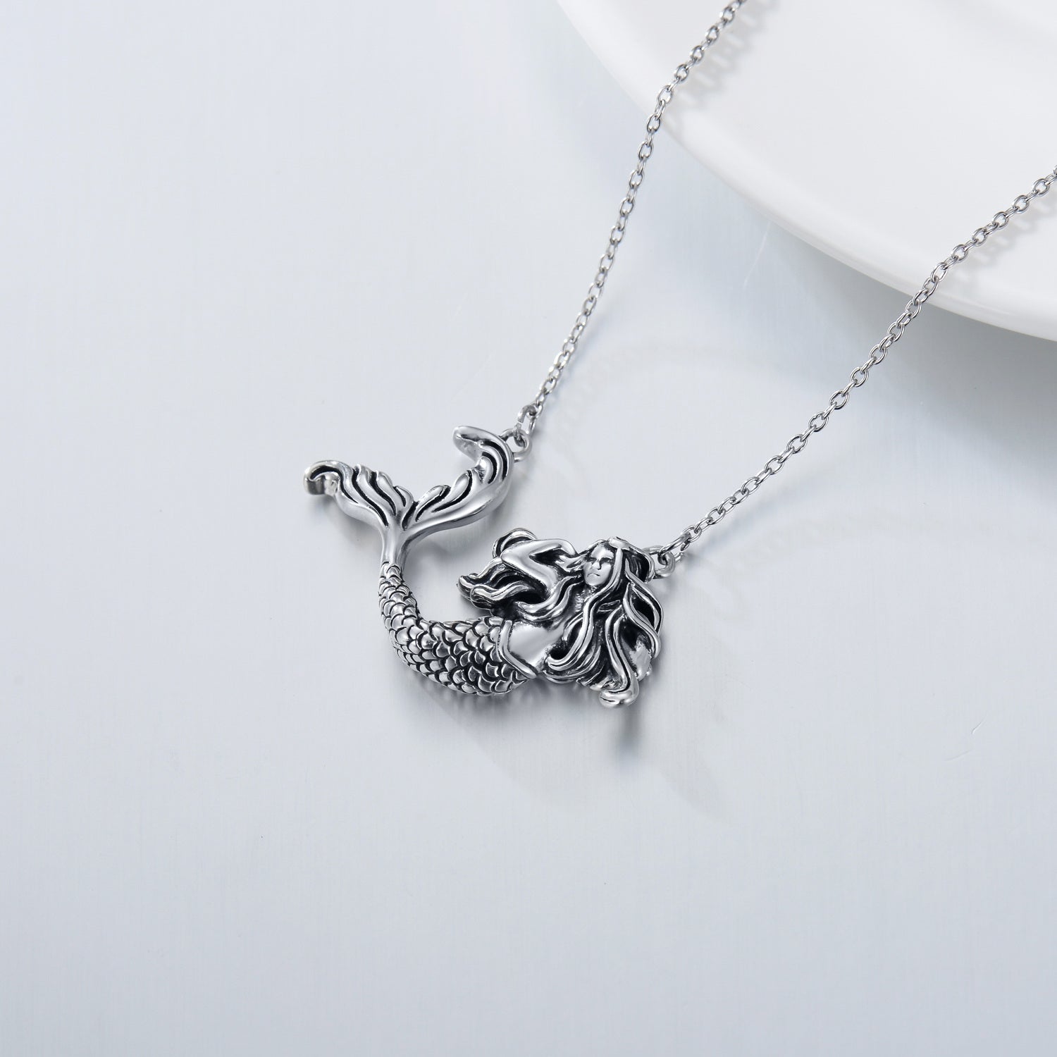 Sterling Silver Mermaid Pendant Necklace
