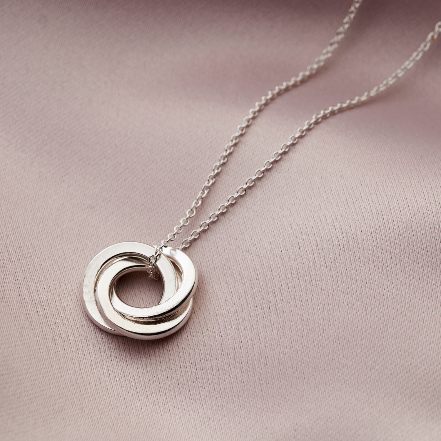 Sterling Silver Mini Russian Ring Necklace