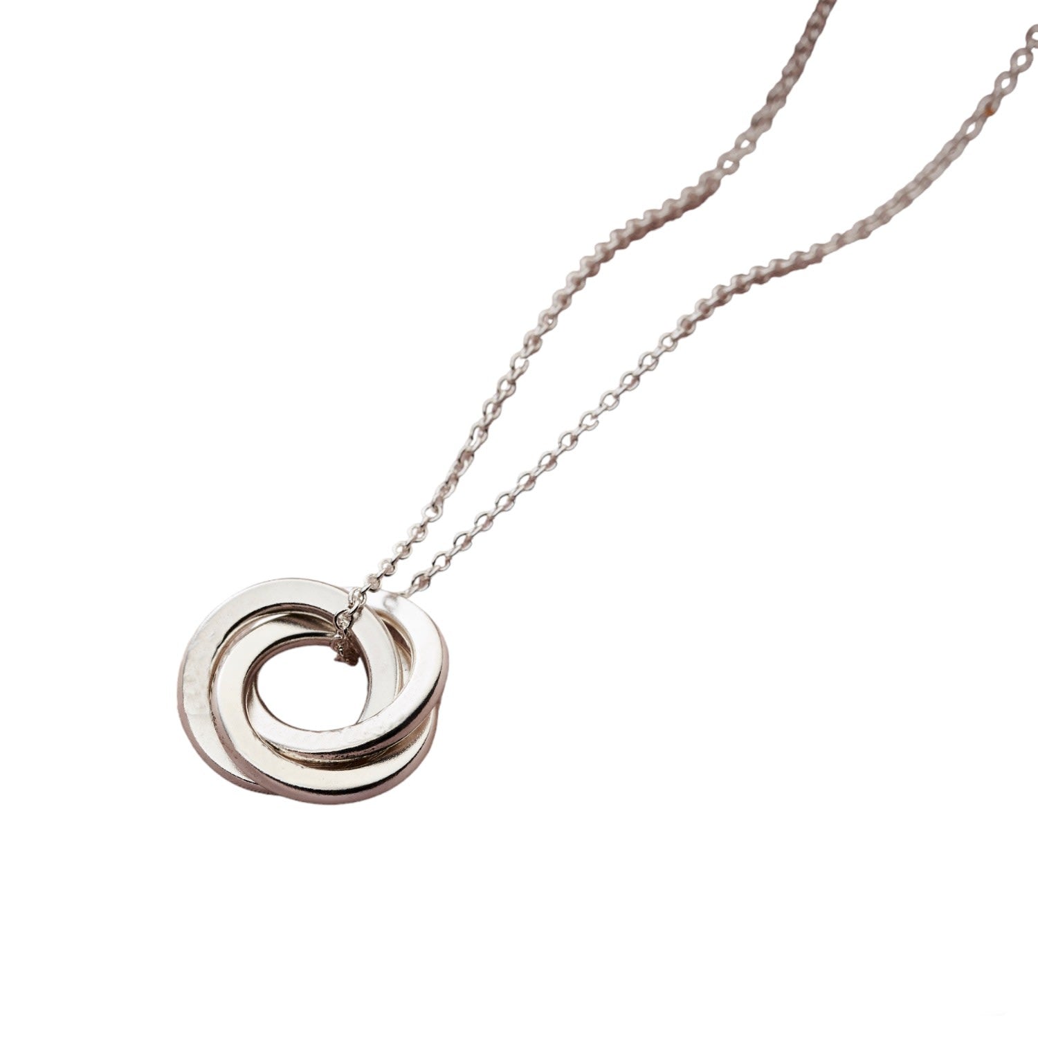 Sterling Silver Mini Russian Ring Necklace