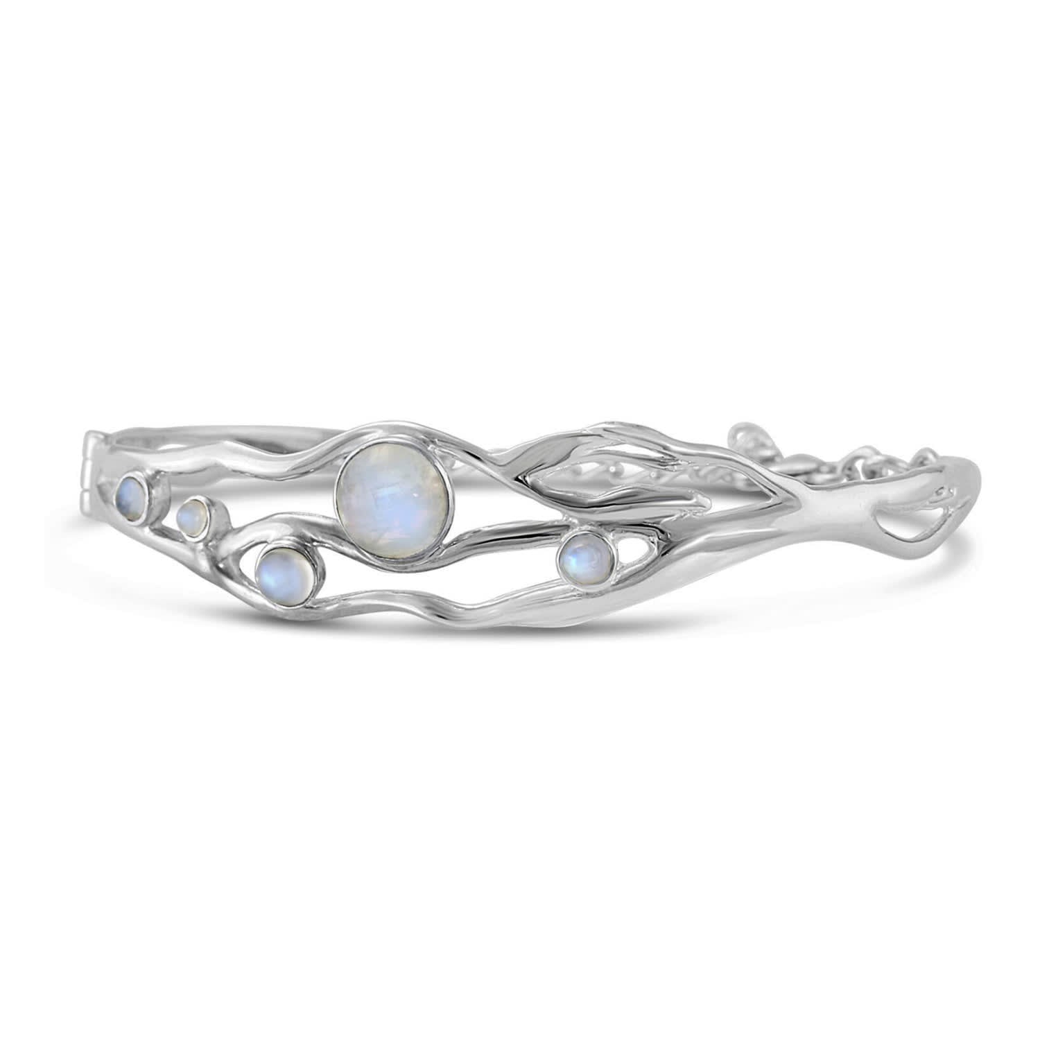 Sterling Silver Moonstone Bangle
