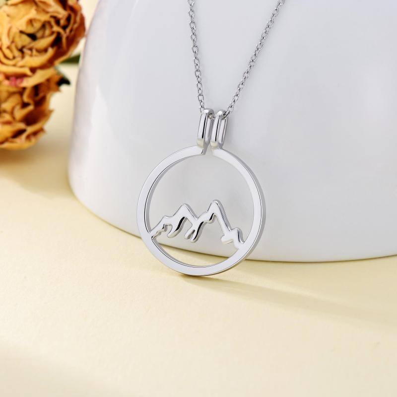Sterling Silver Mountains Pendant Necklace