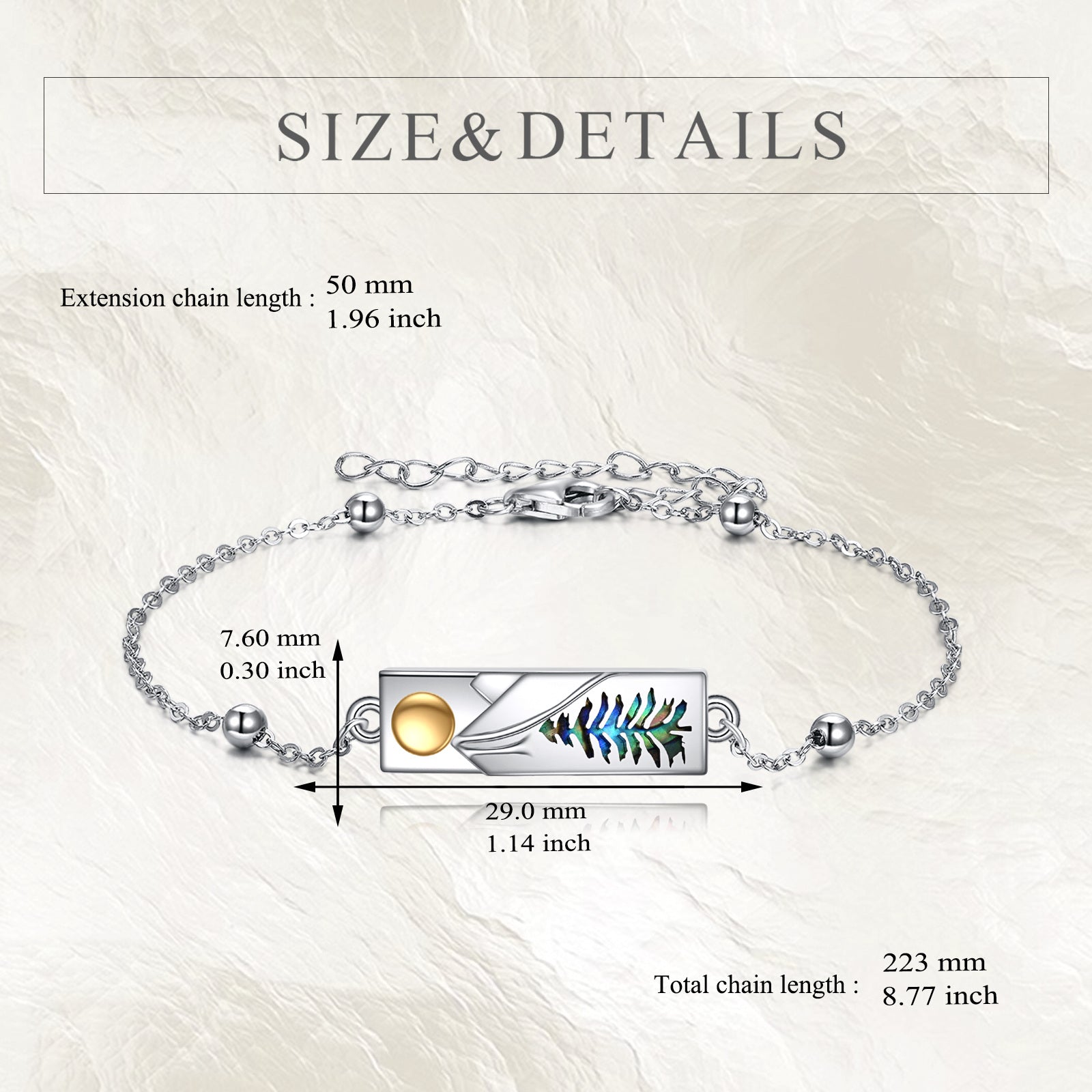 Sterling Silver Mountains Charm Bracelet