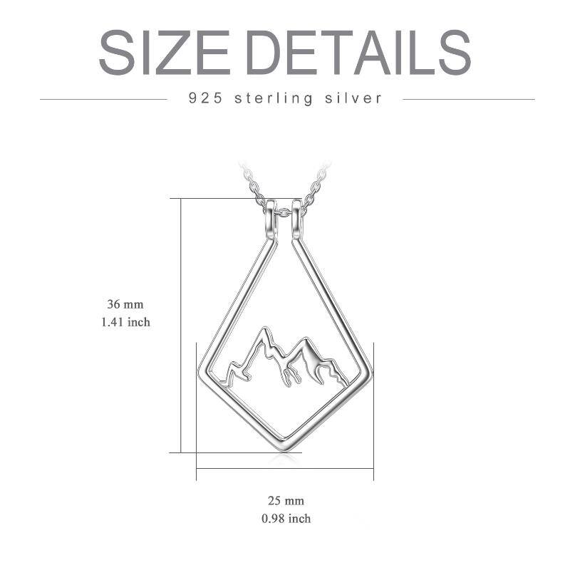 Sterling Silver Mountains Pendant Necklace