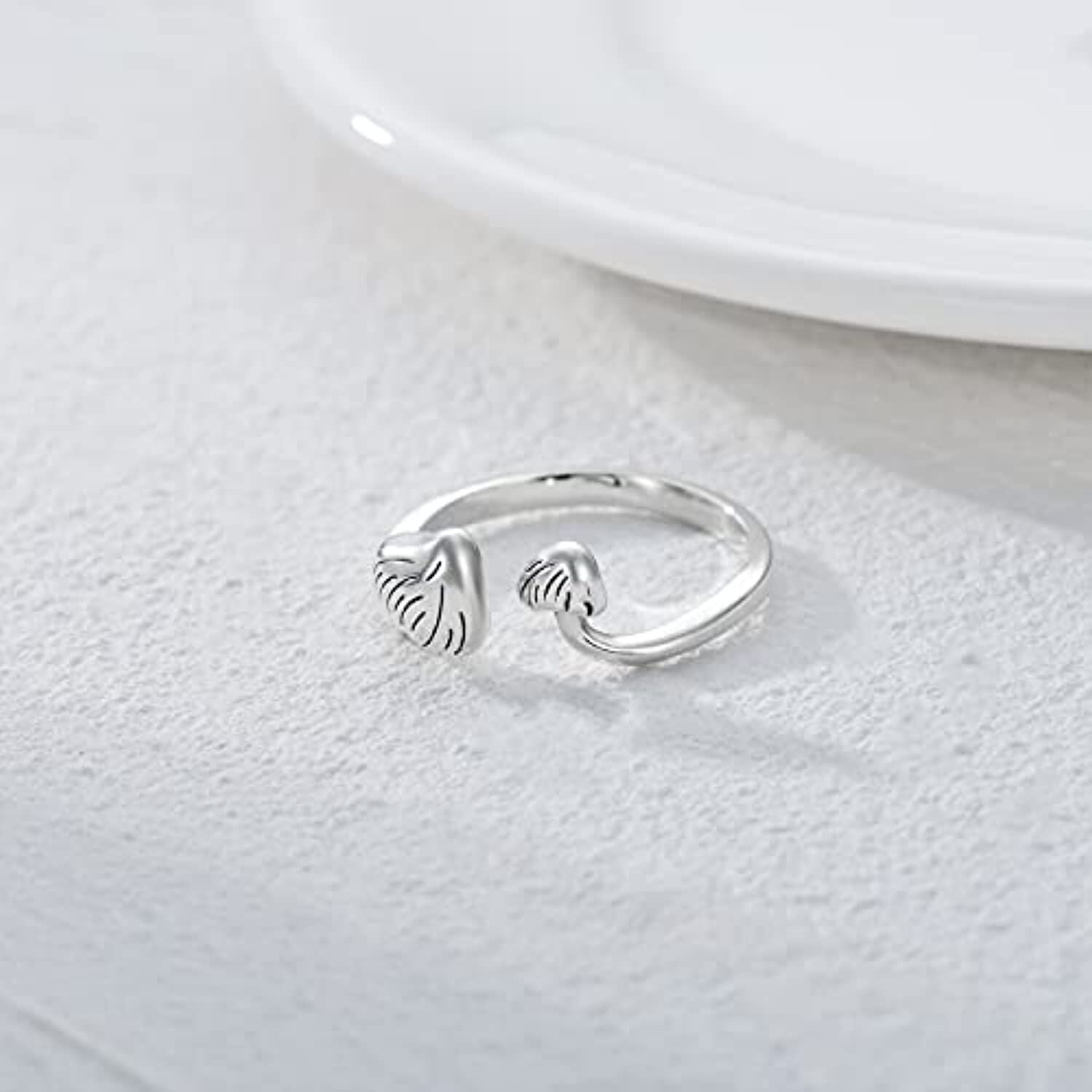 Sterling Silver Mushroom Open Ring