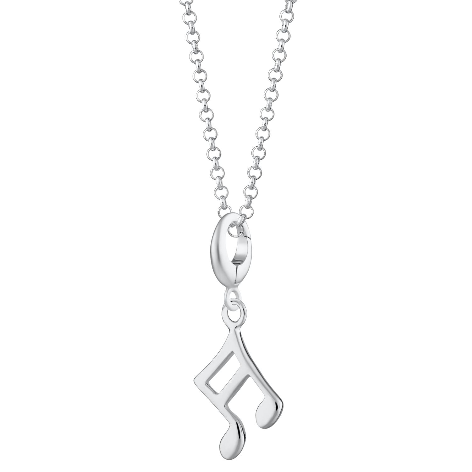Sterling Silver Music Note Charm Necklace