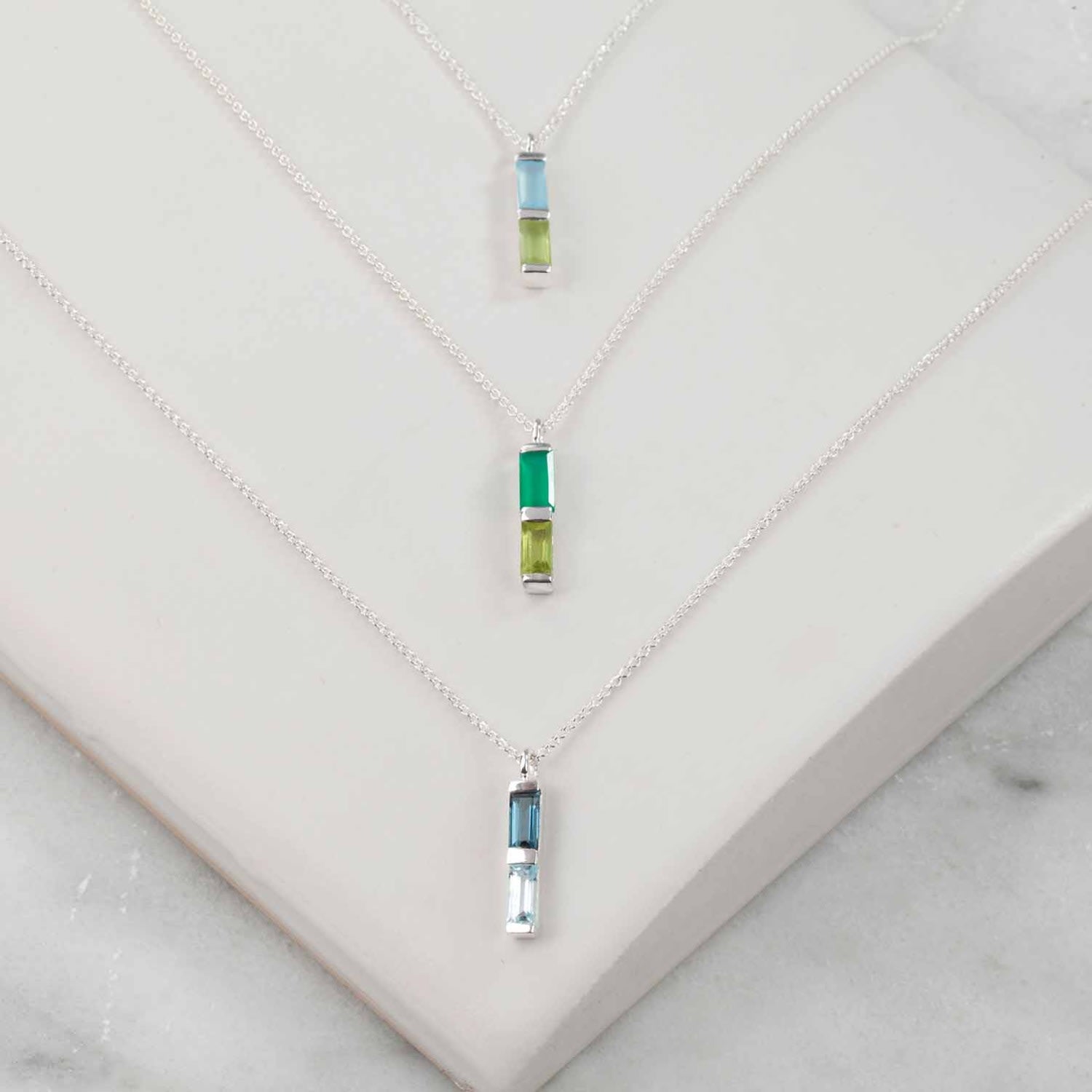 Sterling Silver Necklace London And Blue Topaz Anais