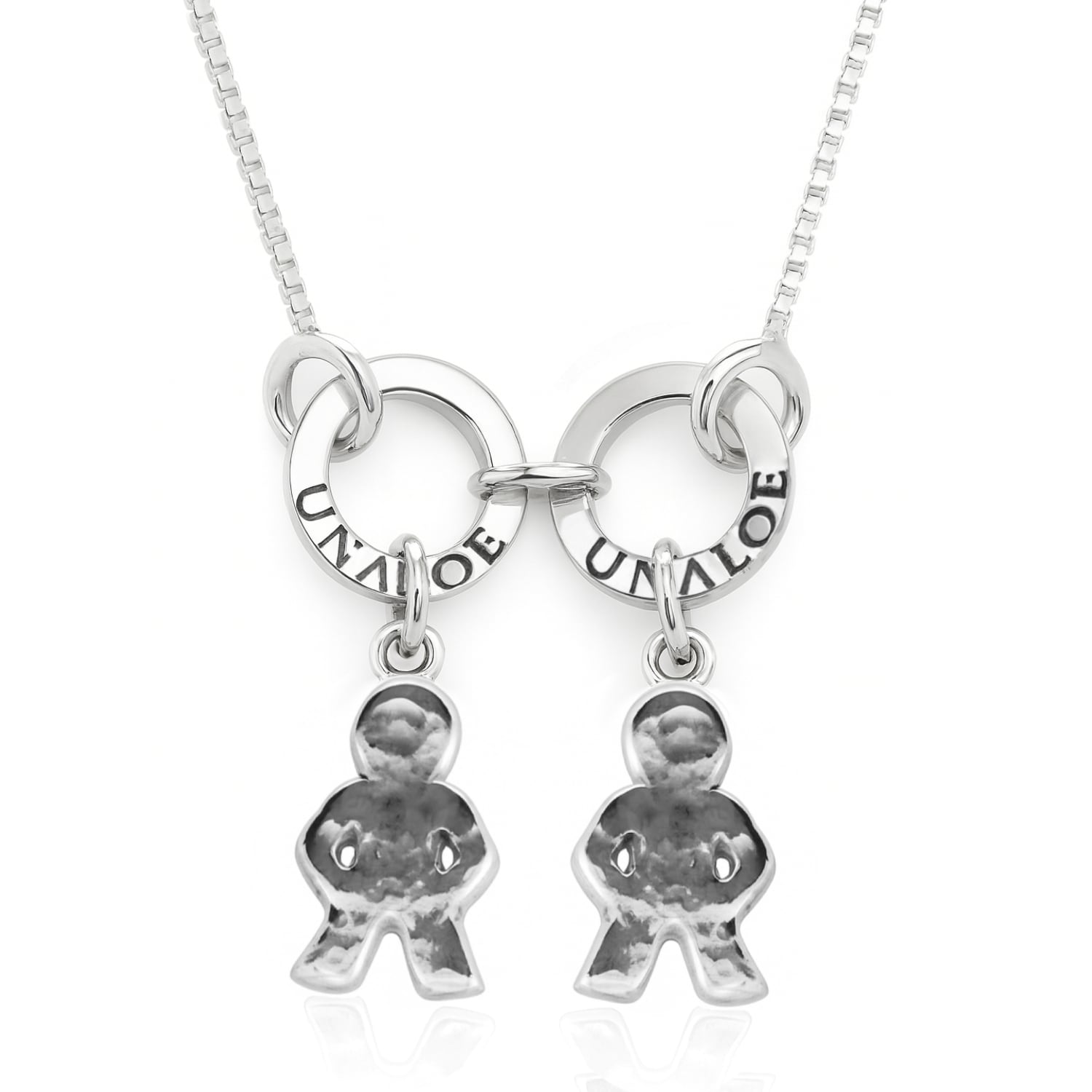 Sterling Silver Necklace With Child Charms