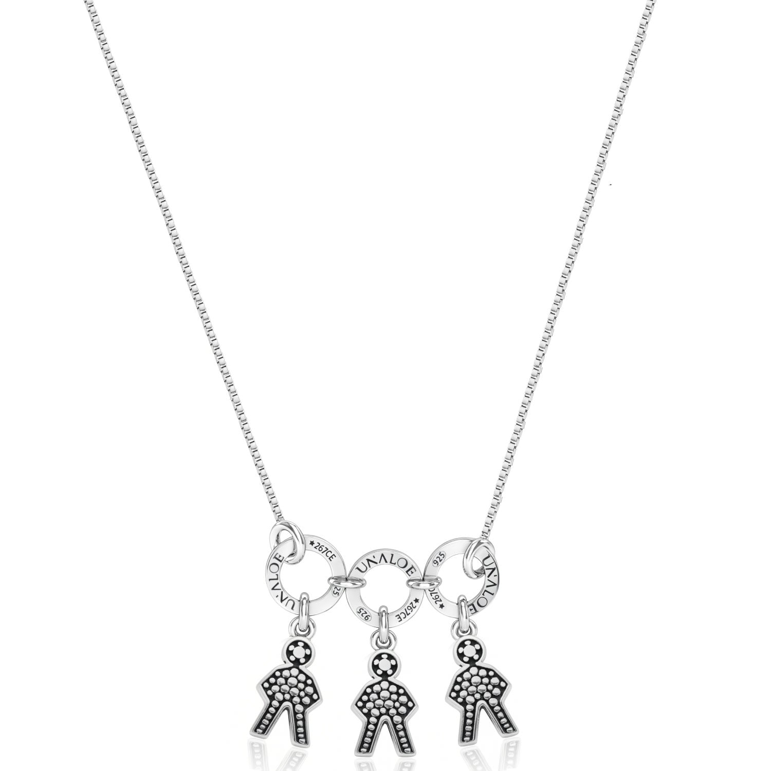 Sterling Silver Necklace With Three Baby Star Charms.