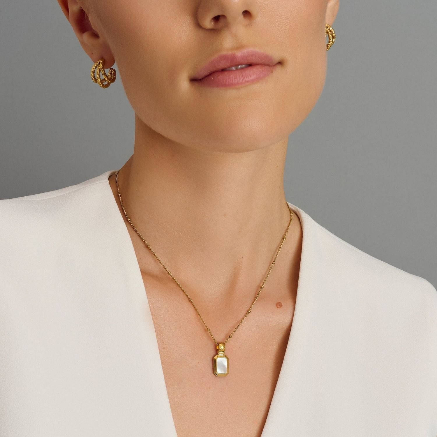 Sterling Silver Necklace With Two-In-One Pendant