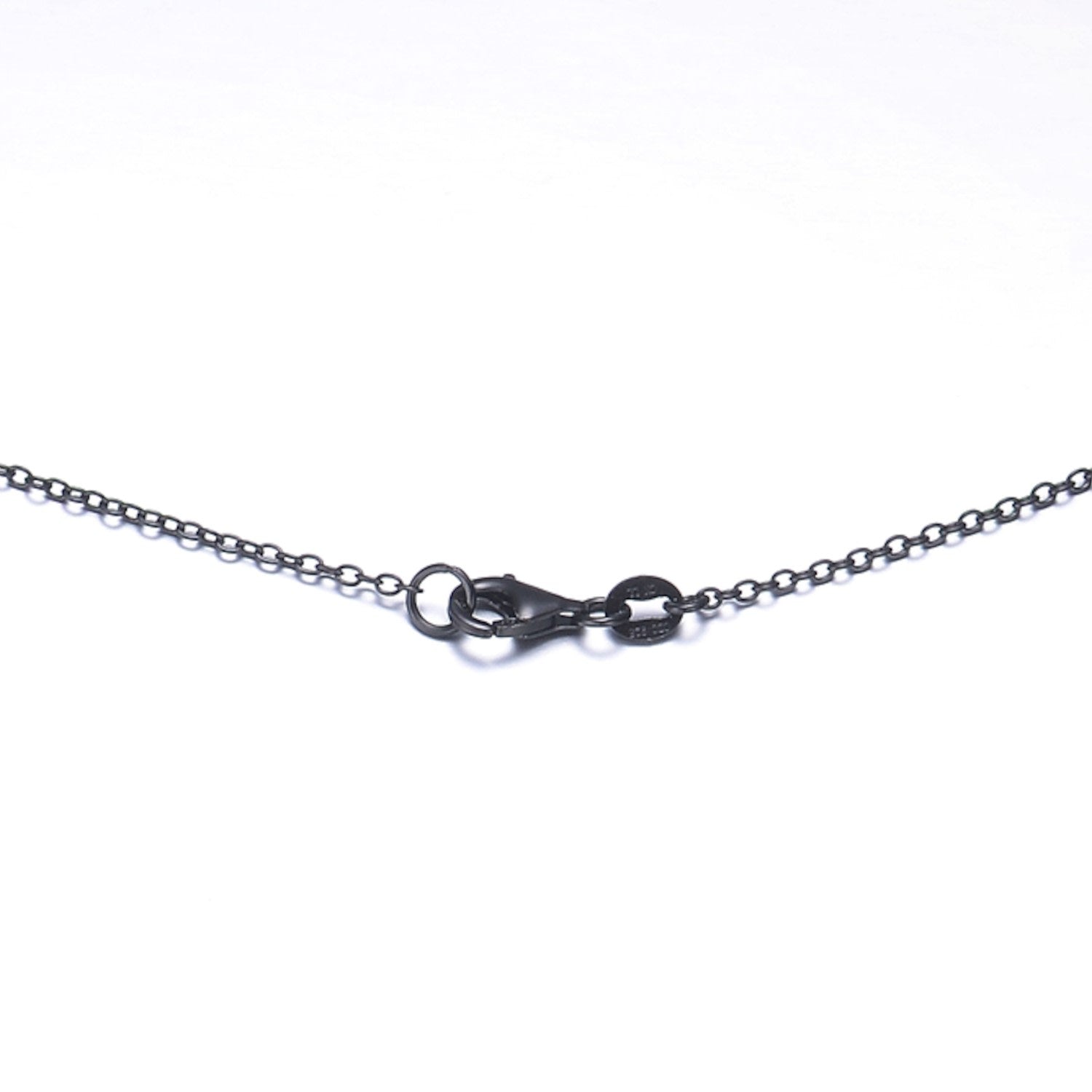 Sterling Silver Black Plated With Oval Cubic Zirconia Black Bracelet