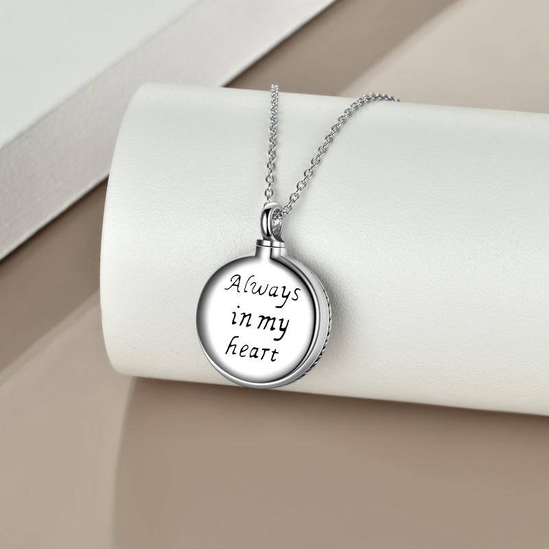 Sterling Silver Owl Tree Of Life Engraved Urn Necklace for Ashes for Women Men