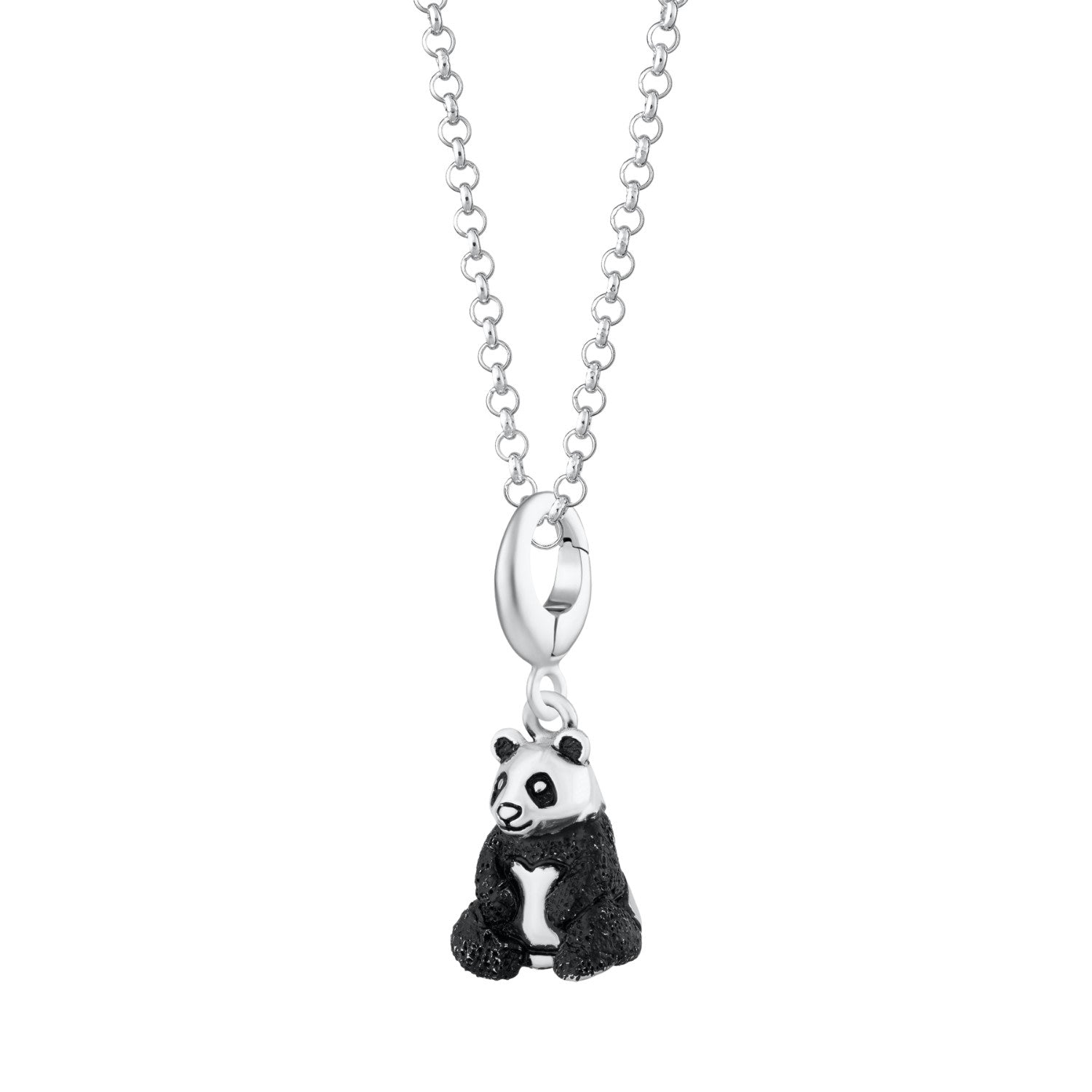 Sterling Silver Panda Charm Necklace