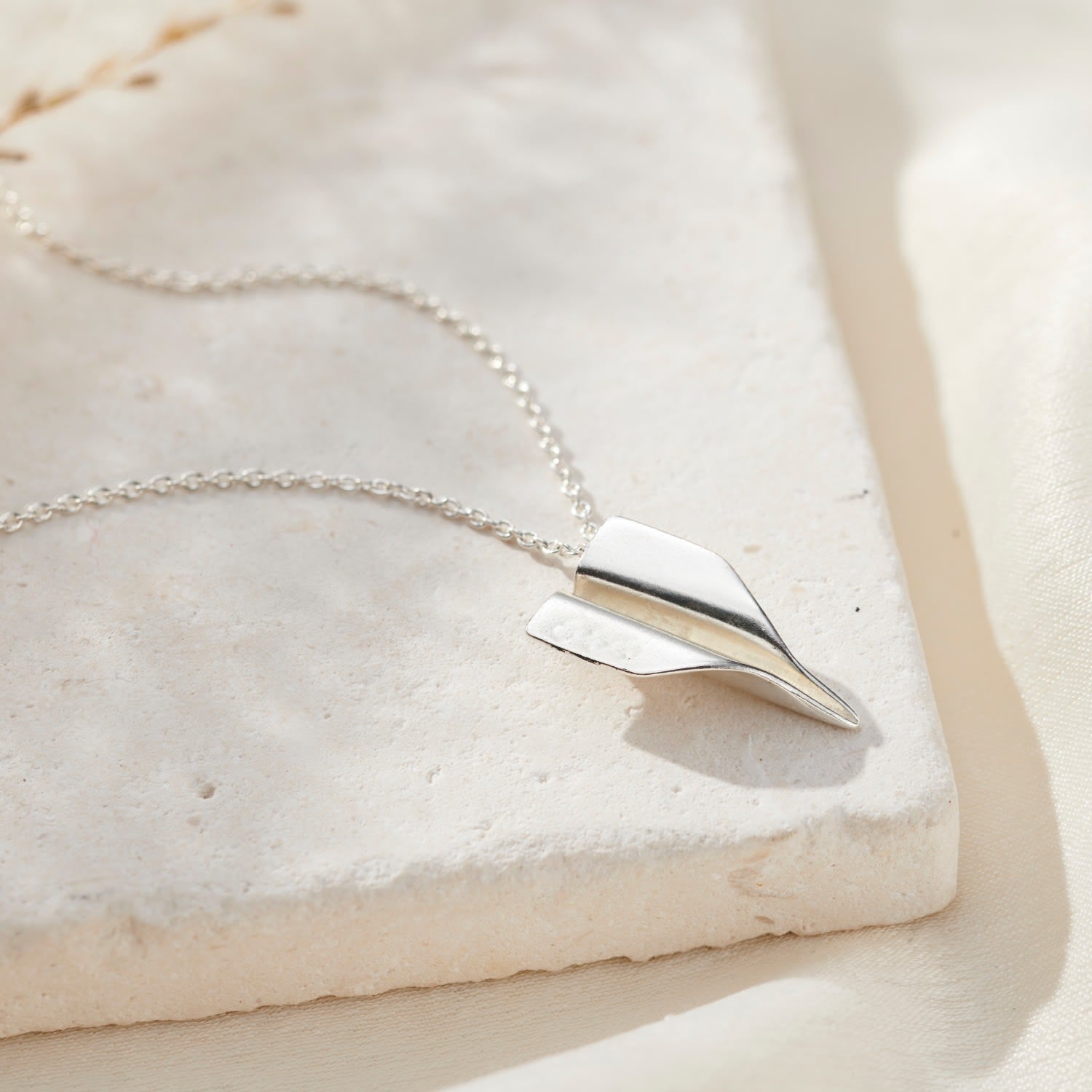 Sterling Silver Paper Plane Necklace