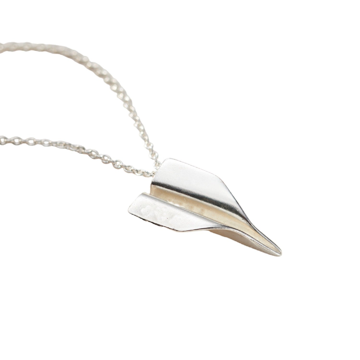 Sterling Silver Paper Plane Necklace