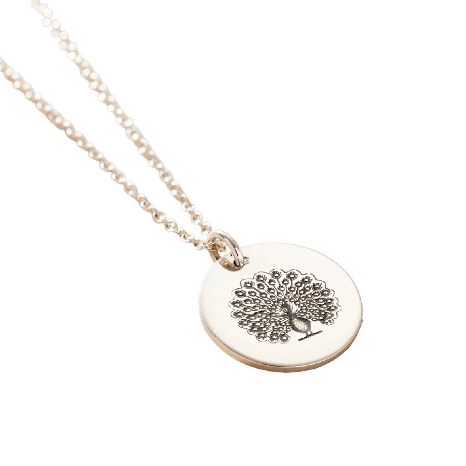Sterling Silver Peacock Spirit Animal Necklace