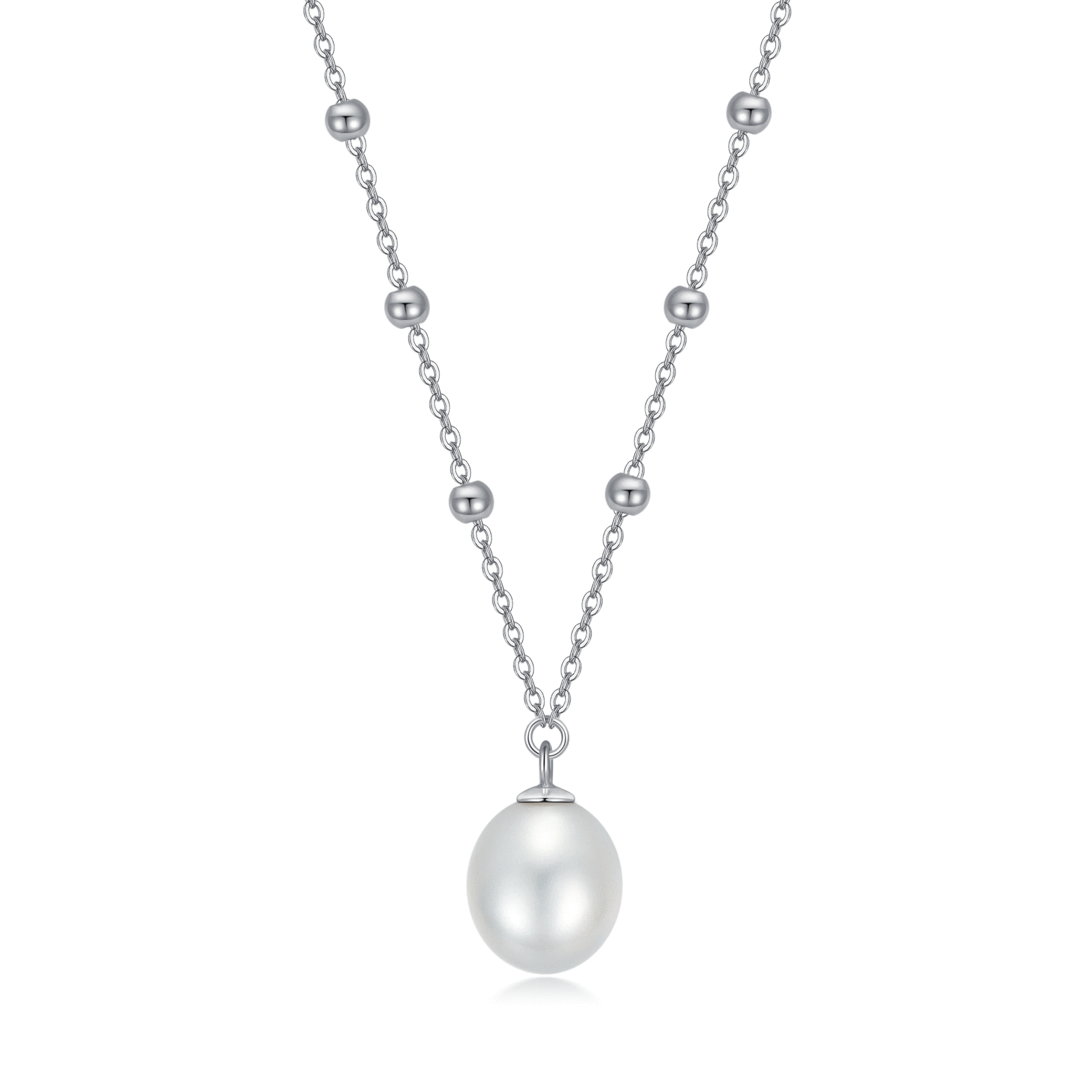 Sterling Silver Pearl Pendant Necklace