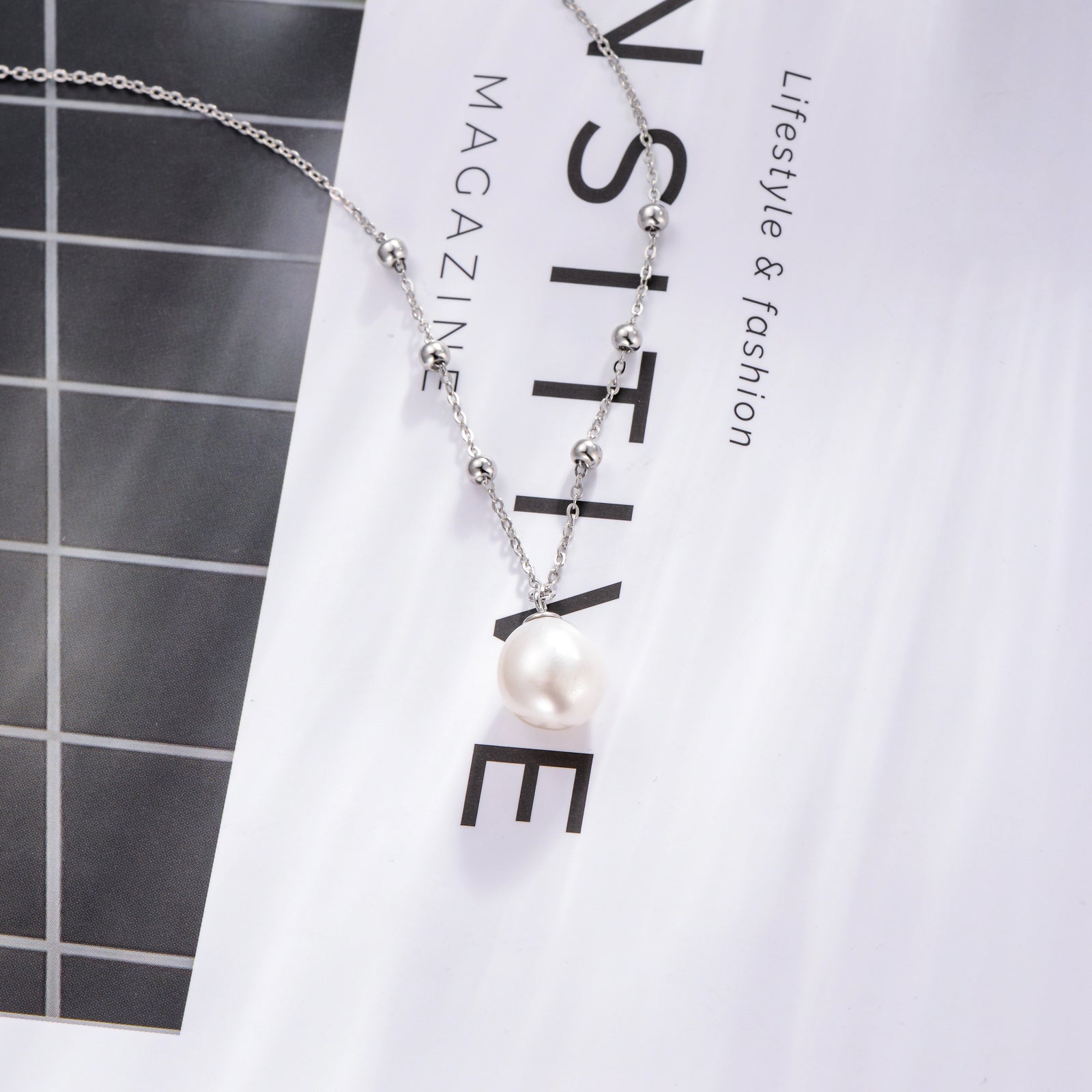 Sterling Silver Pearl Pendant Necklace