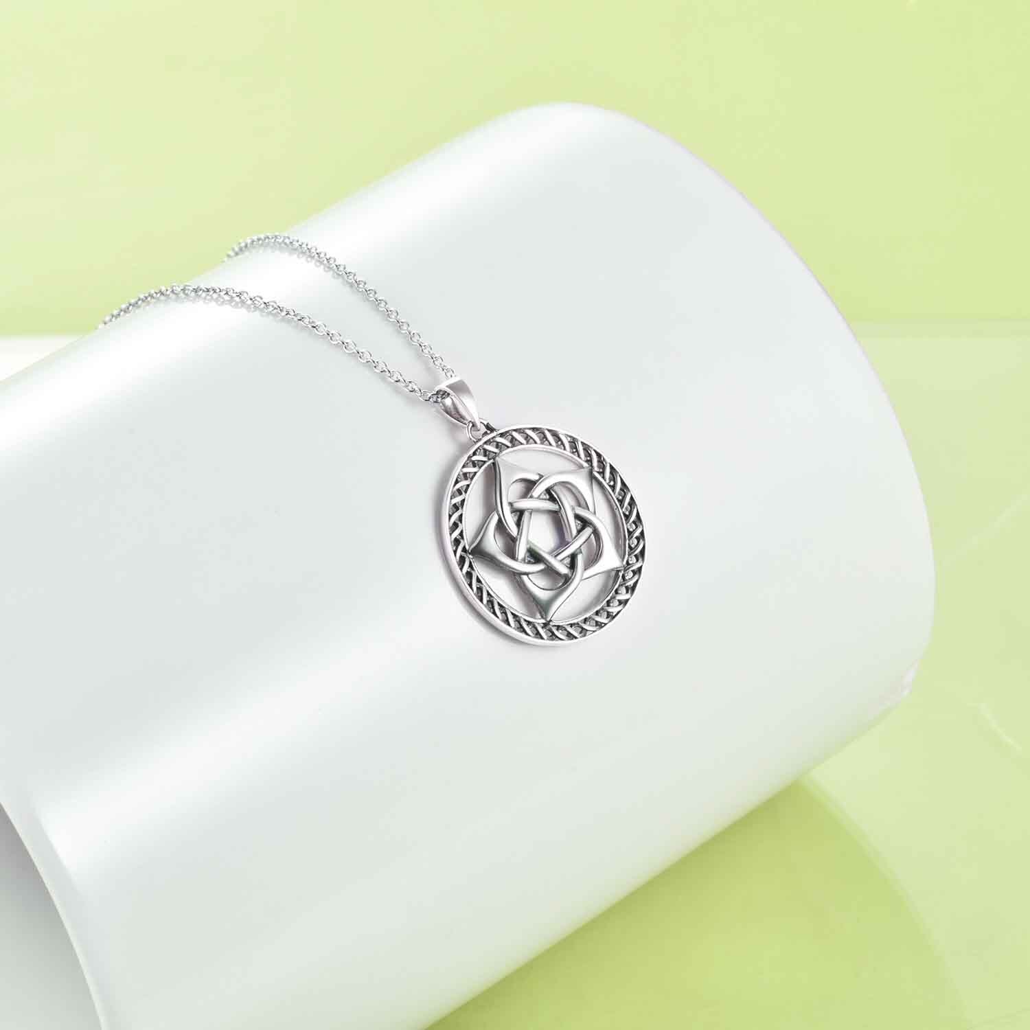 Sterling Silver Pentagram Pendant Necklace
