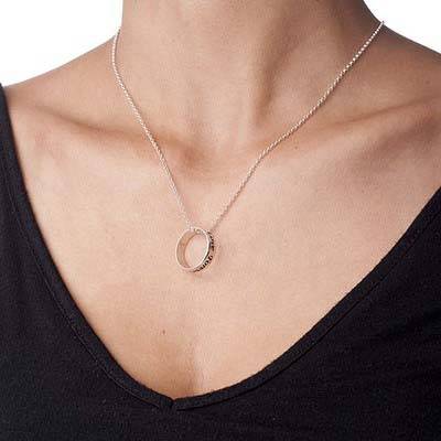 Sterling Silver Personalized Ring Necklace