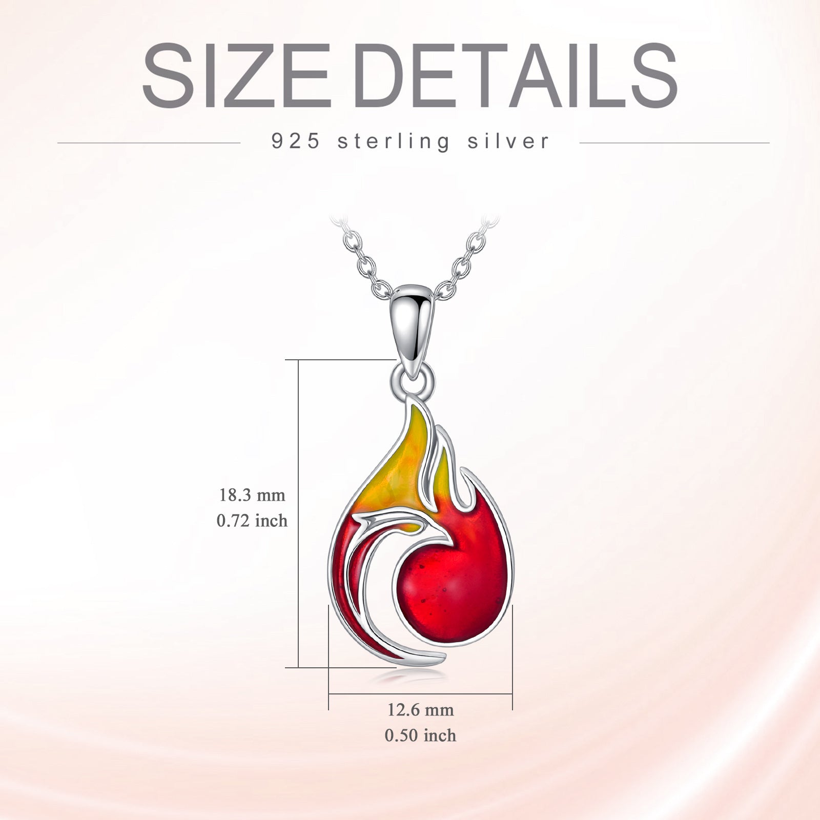 Sterling Silver Phoenix Pendant Necklace
