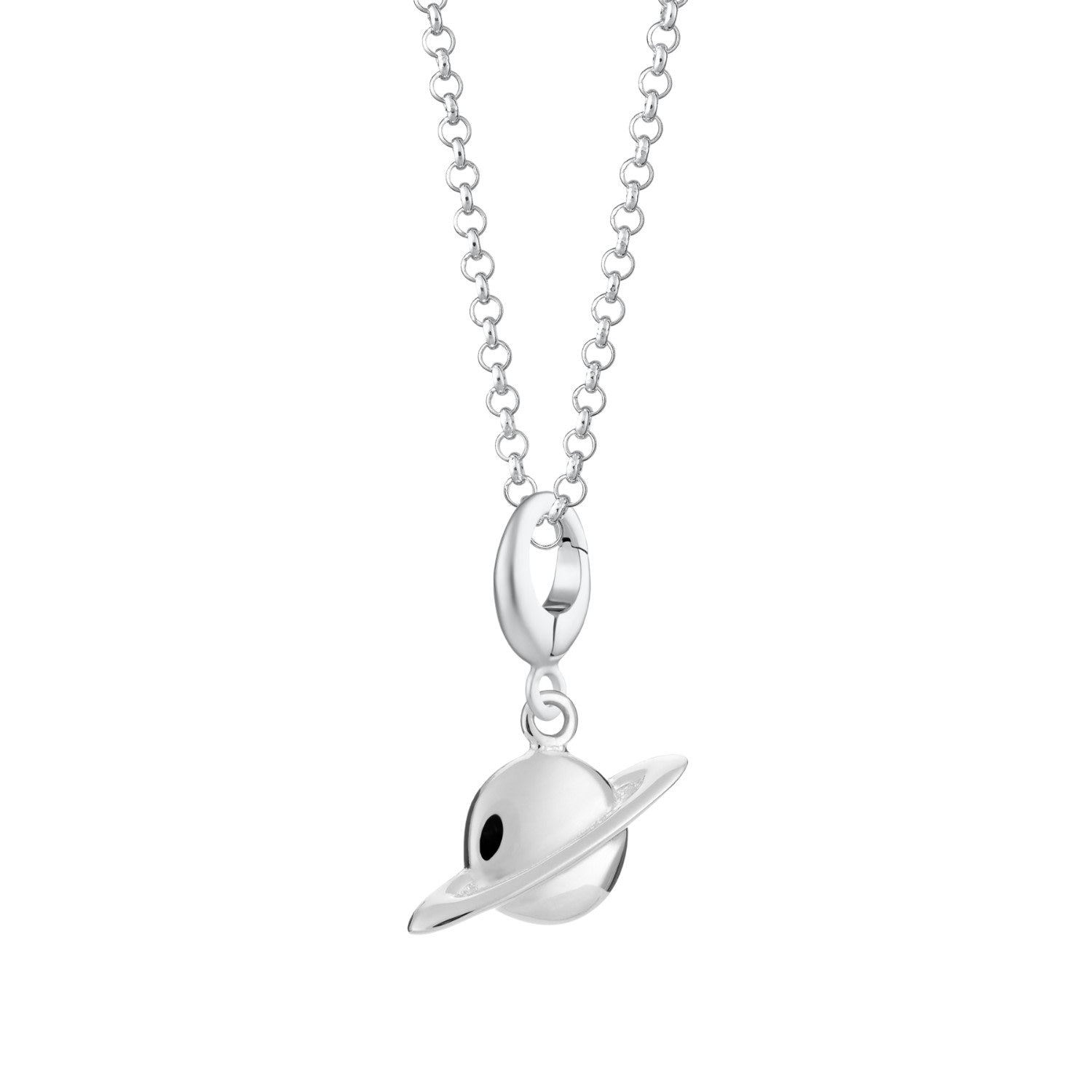 Sterling Silver Planet Charm Necklace