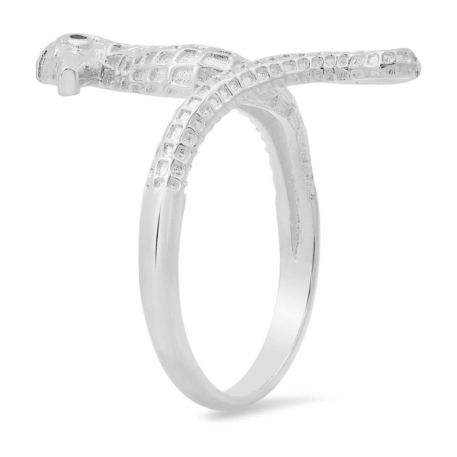 Sterling Silver Sapphire Cz Seahorse Ring