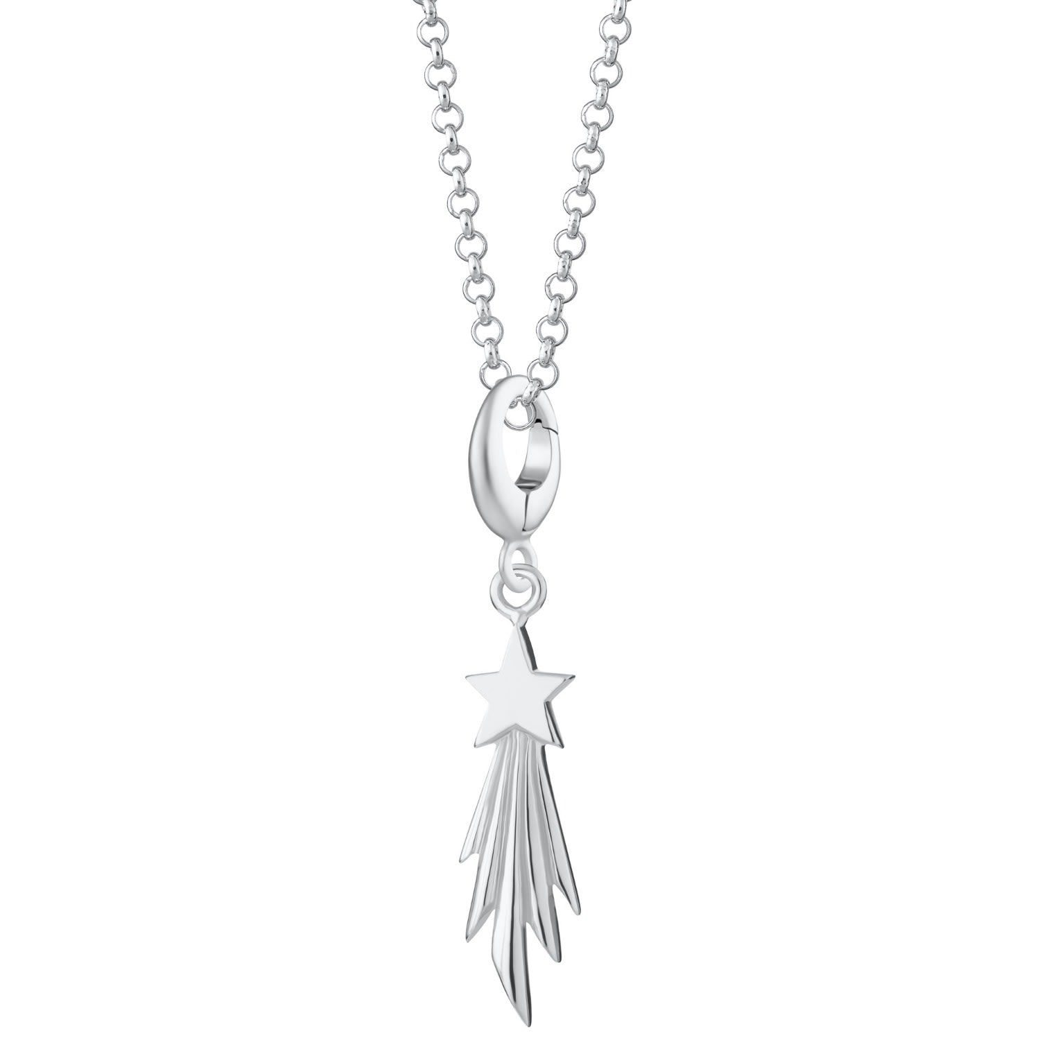 Sterling Silver Shooting Star Charm Necklace