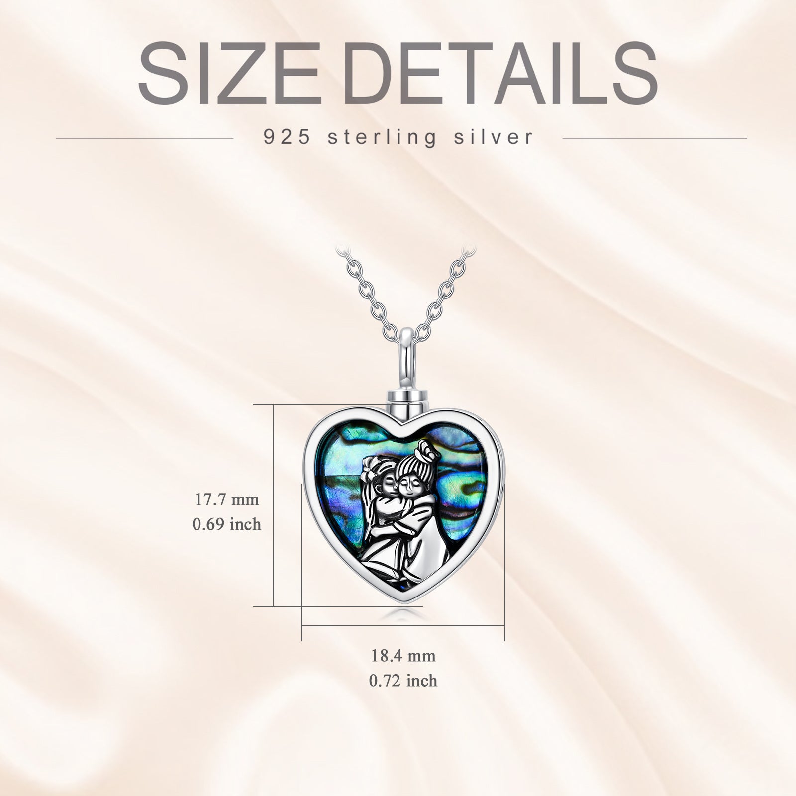 Sterling Silver Sisters Crystal Pendant Necklace