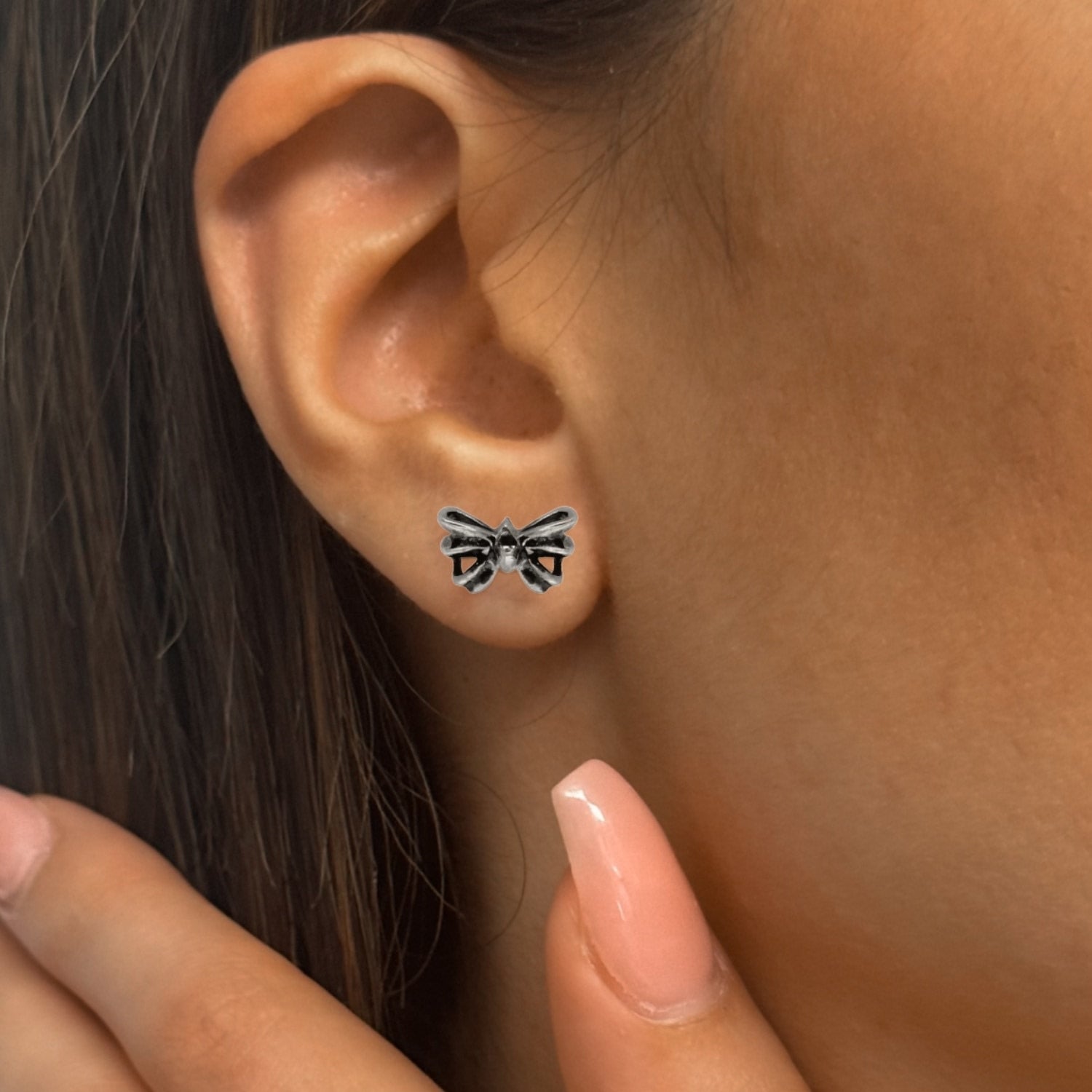 Sterling Silver Bow Earrings – Vintage Elegance And Femininity – Romantic Gift – Unaloe Jewellery For Women