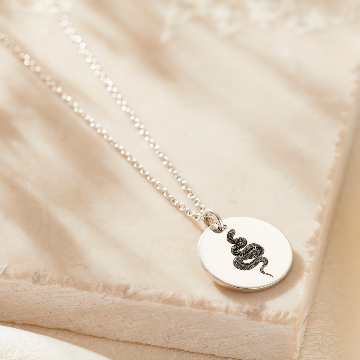 Sterling Silver Snake Spirit Animal Necklace