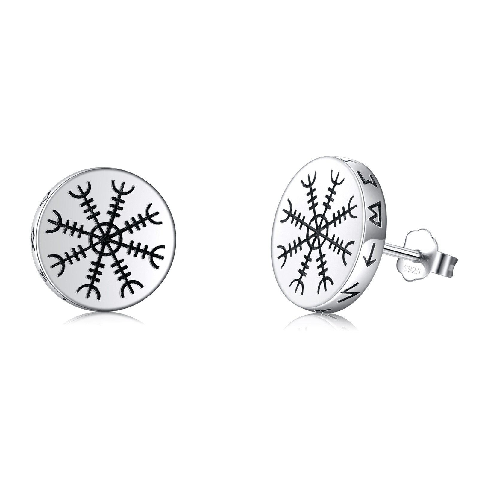 Sterling Silver Snowflake Stud Earrings