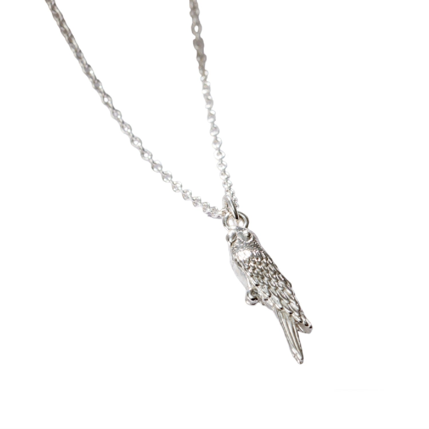 Sterling Silver Soulmate Parrot Charm Necklace