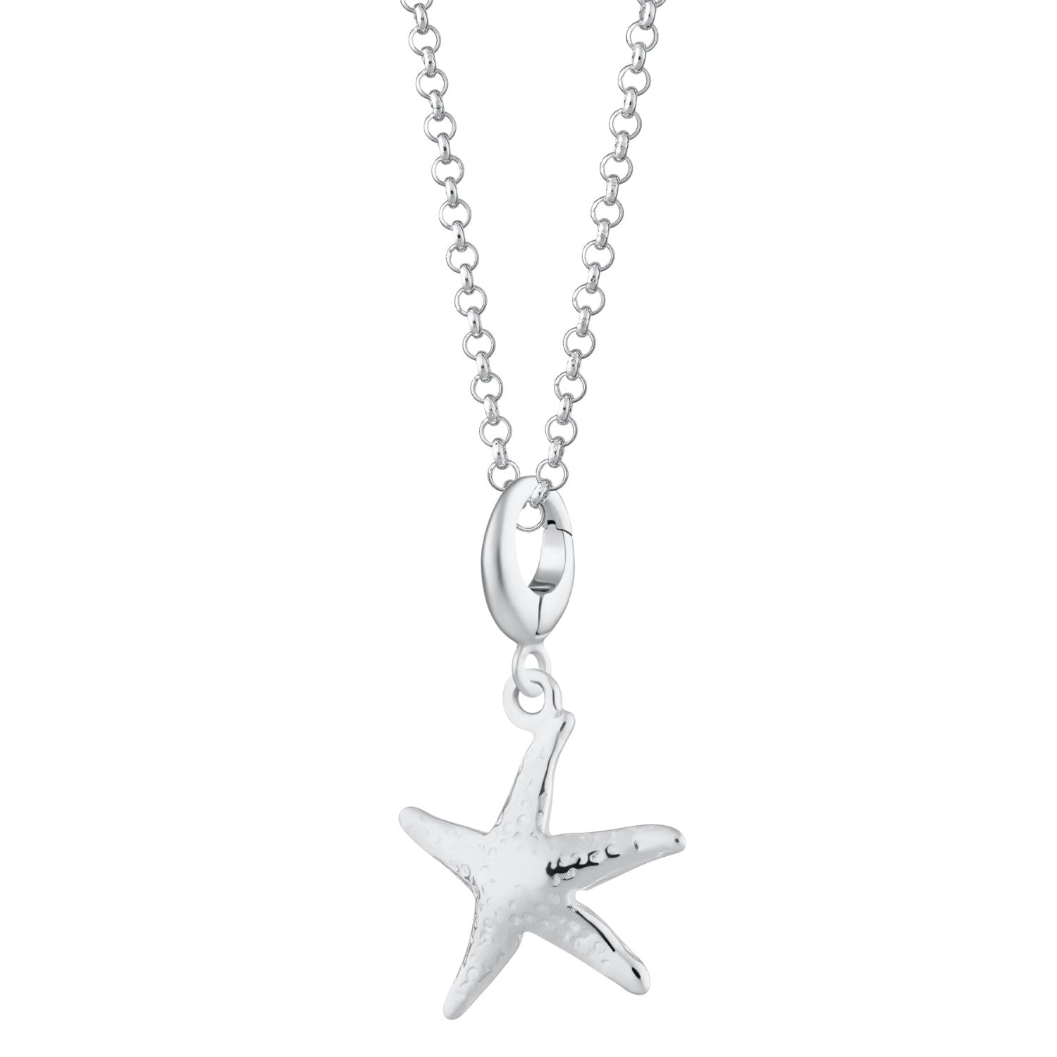 Sterling Silver Starfish Charm Necklace