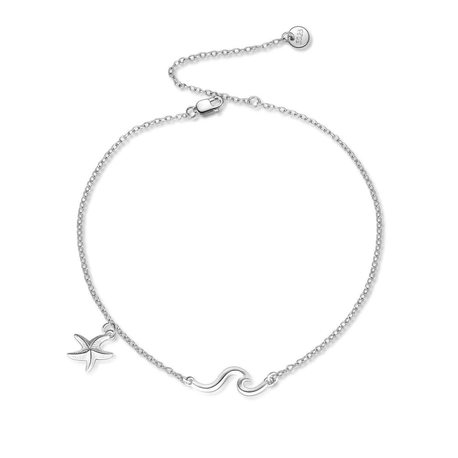 Sterling Silver Starfish Charm Bracelet
