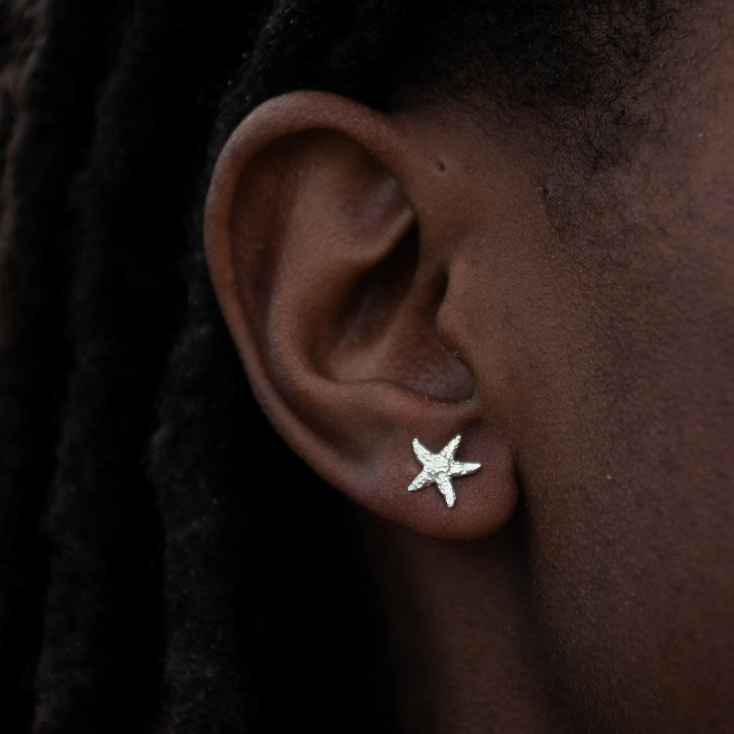 Sterling Silver Starfish Stud Earrings