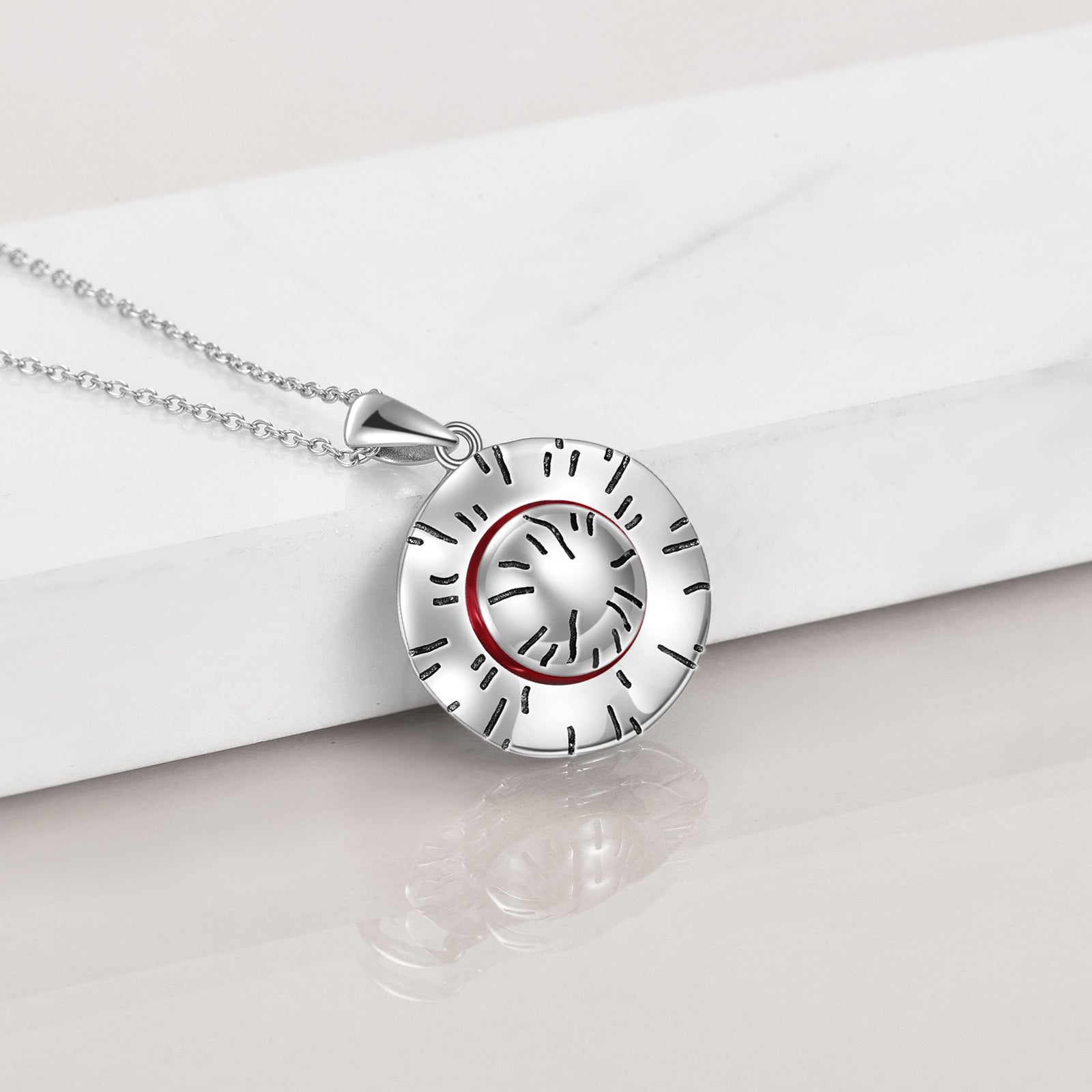 Sterling Silver Straw Hat Pendant Necklace