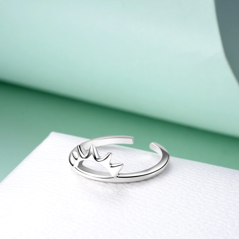 Sterling Silver Sun Open Ring