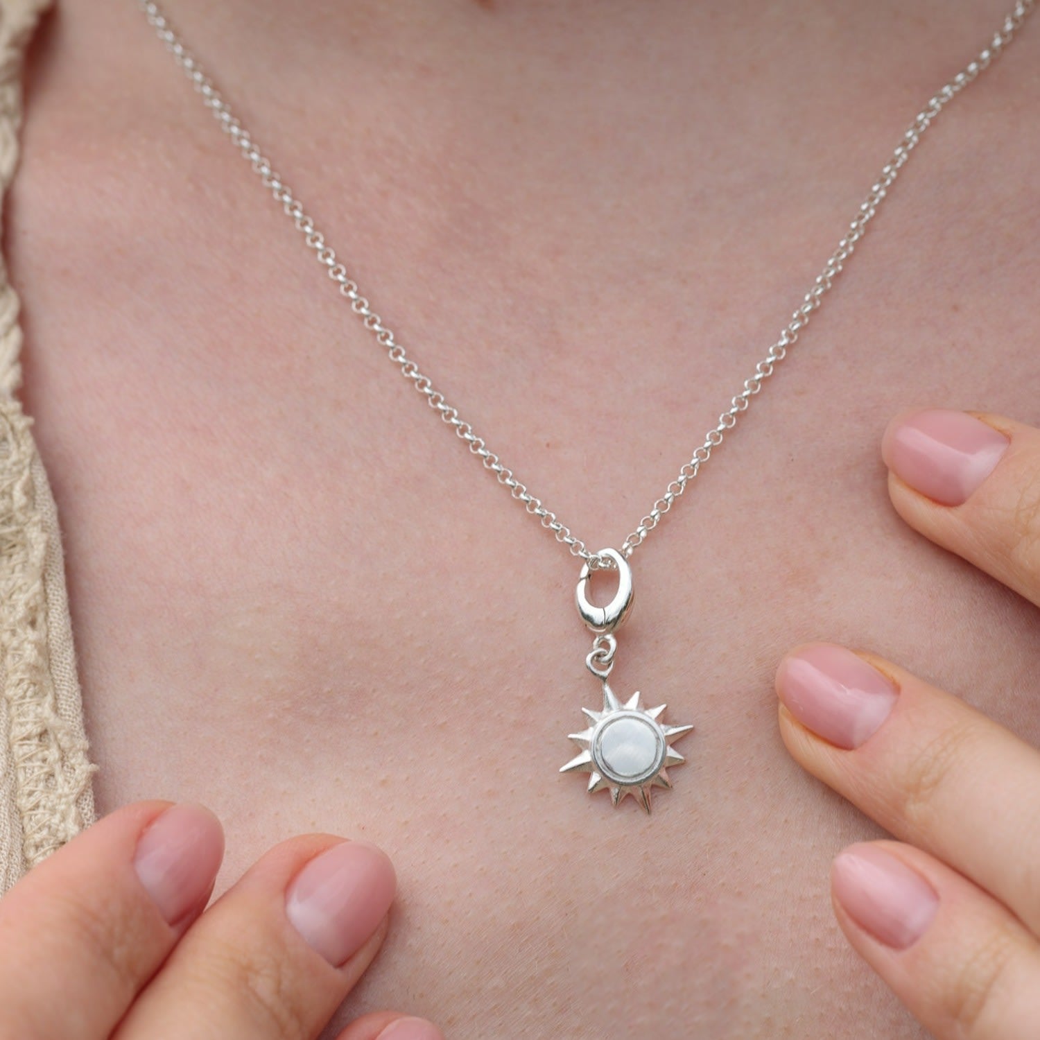 Sterling Silver Sunshine Charm Necklace